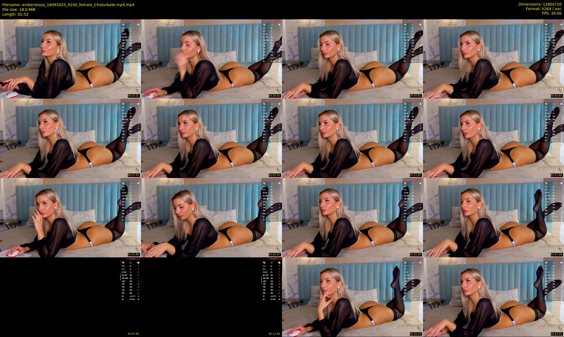 ambershays — 3 minute Chaturbate female cam show recording, 720p, Sep 18, 2025