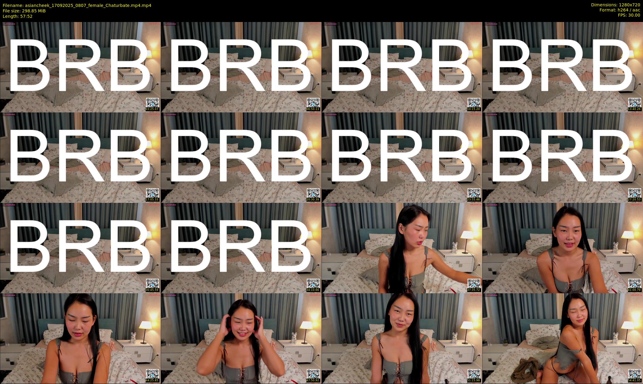 asiancheek — 58 minute Chaturbate female cam show recording, 720p, Sep 17, 2025
