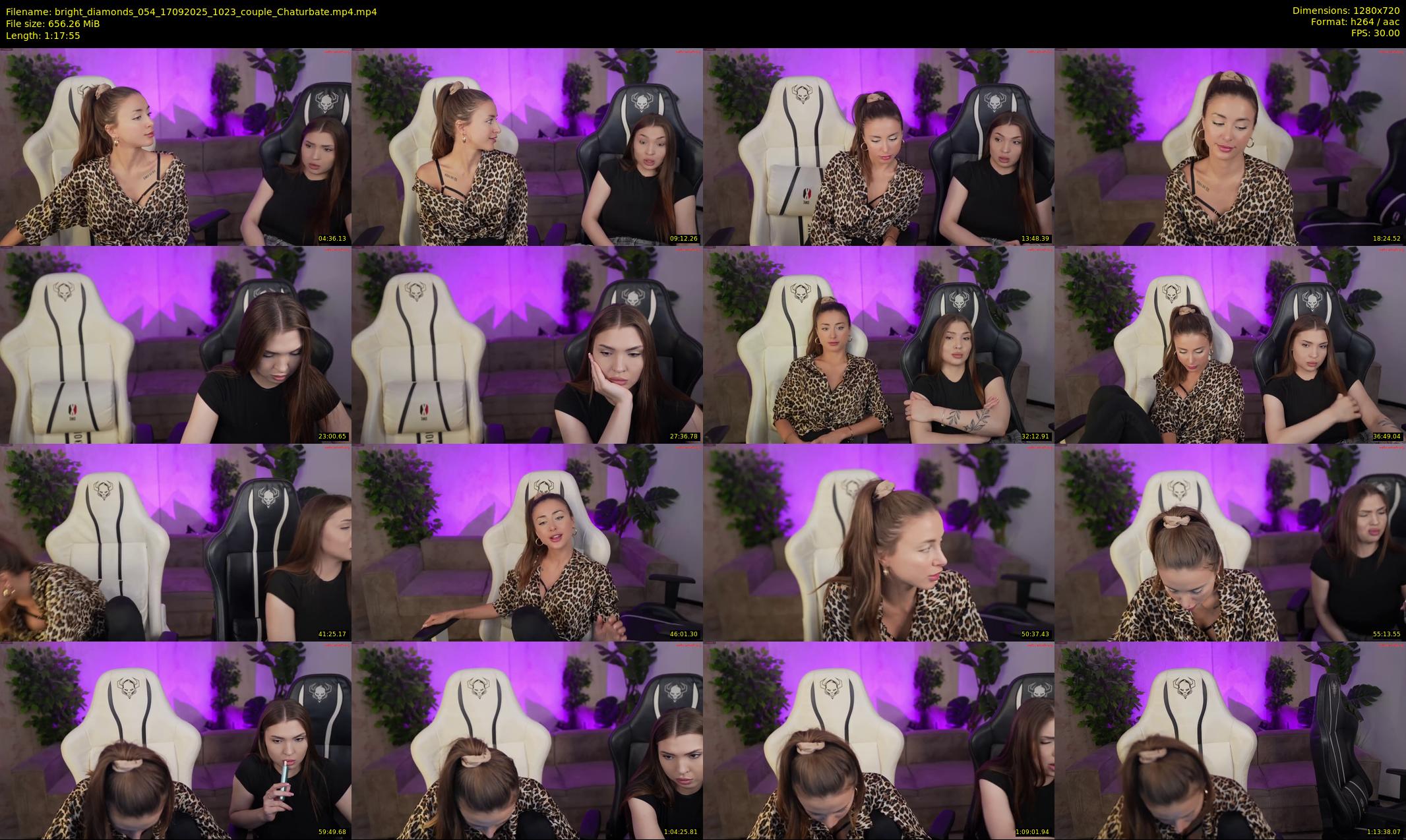 bright_diamonds_054 — 78 minute Chaturbate couple cam show recording, 720p, Sep 17, 2025