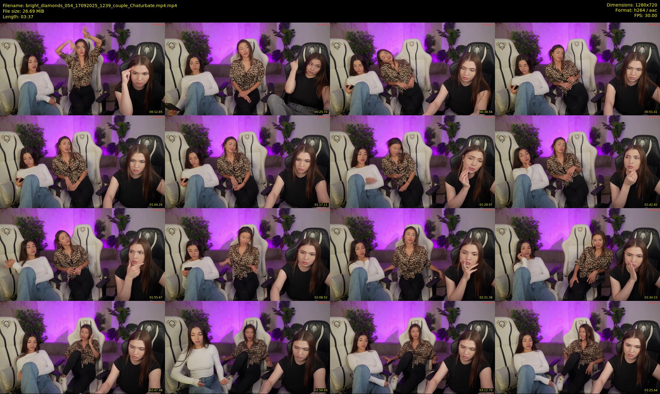 bright_diamonds_054 — 4 minute Chaturbate couple cam show recording, 720p, Sep 17, 2025