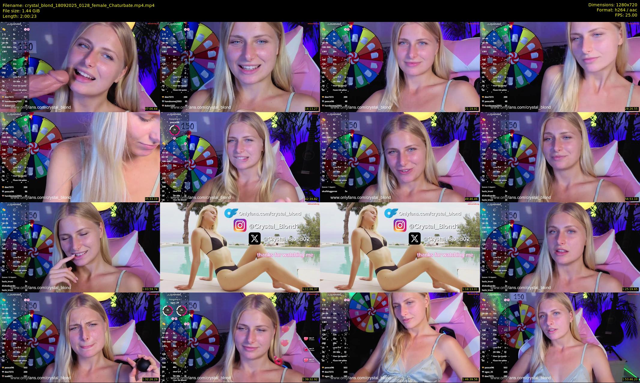 crystal_blond — 121 minute Chaturbate female cam show recording, 720p, Sep 18, 2025