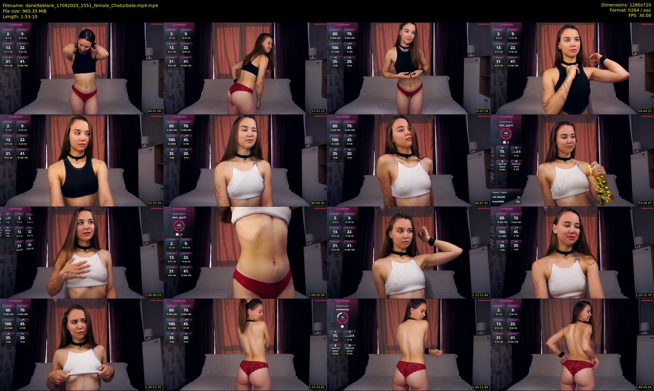 danetteblank — 114 minute Chaturbate female cam show recording, 720p, Sep 17, 2025