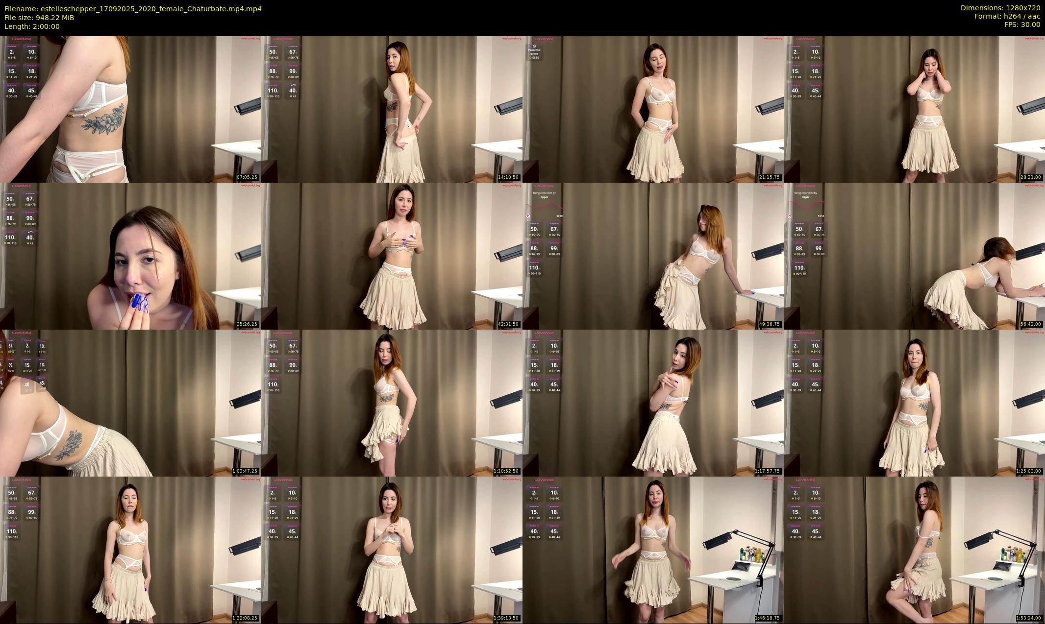 estelleschepper — 120 minute Chaturbate female cam show recording, 720p, Sep 17, 2025