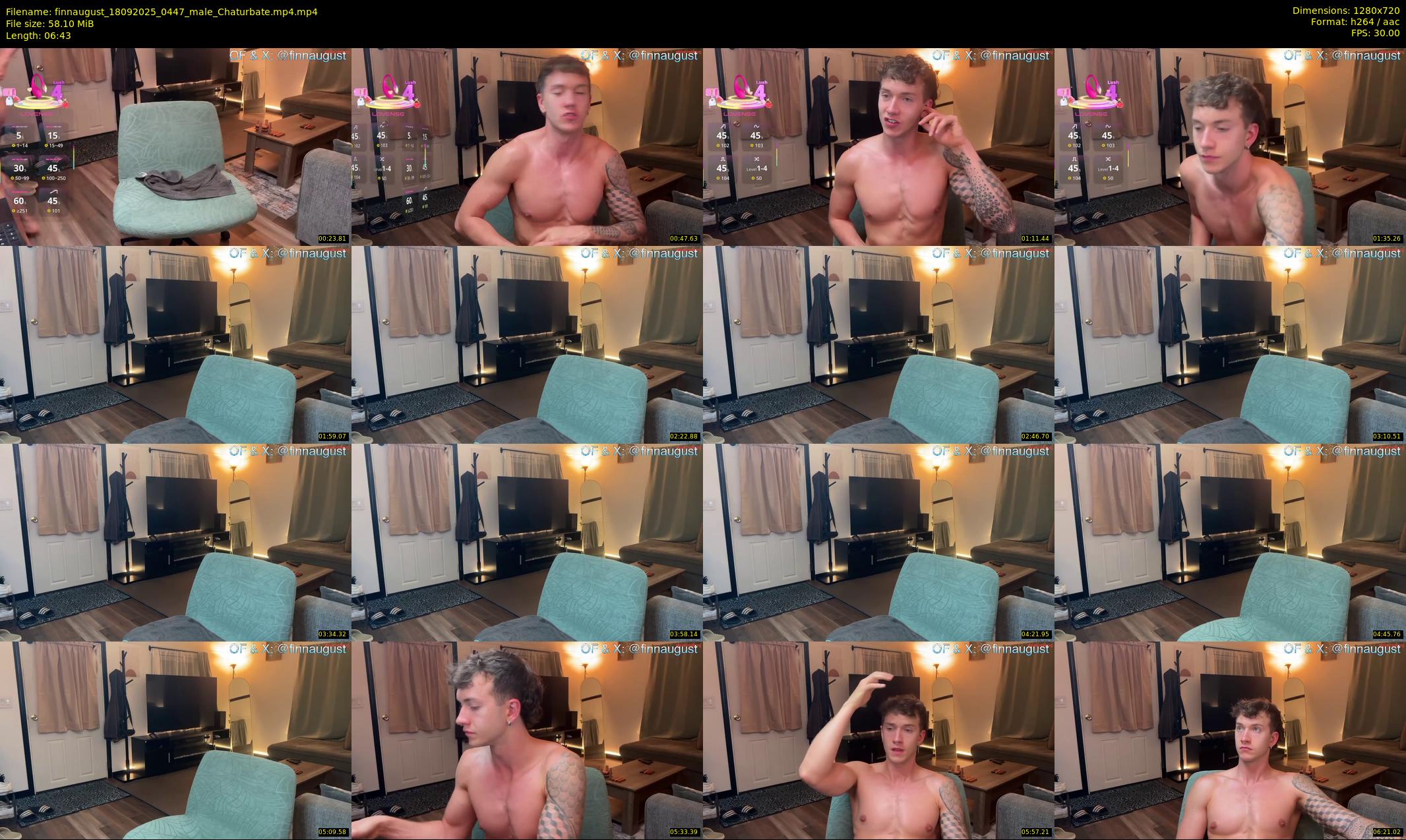 finnaugust — 7 minute Chaturbate male cam show recording, 720p, Sep 18, 2025