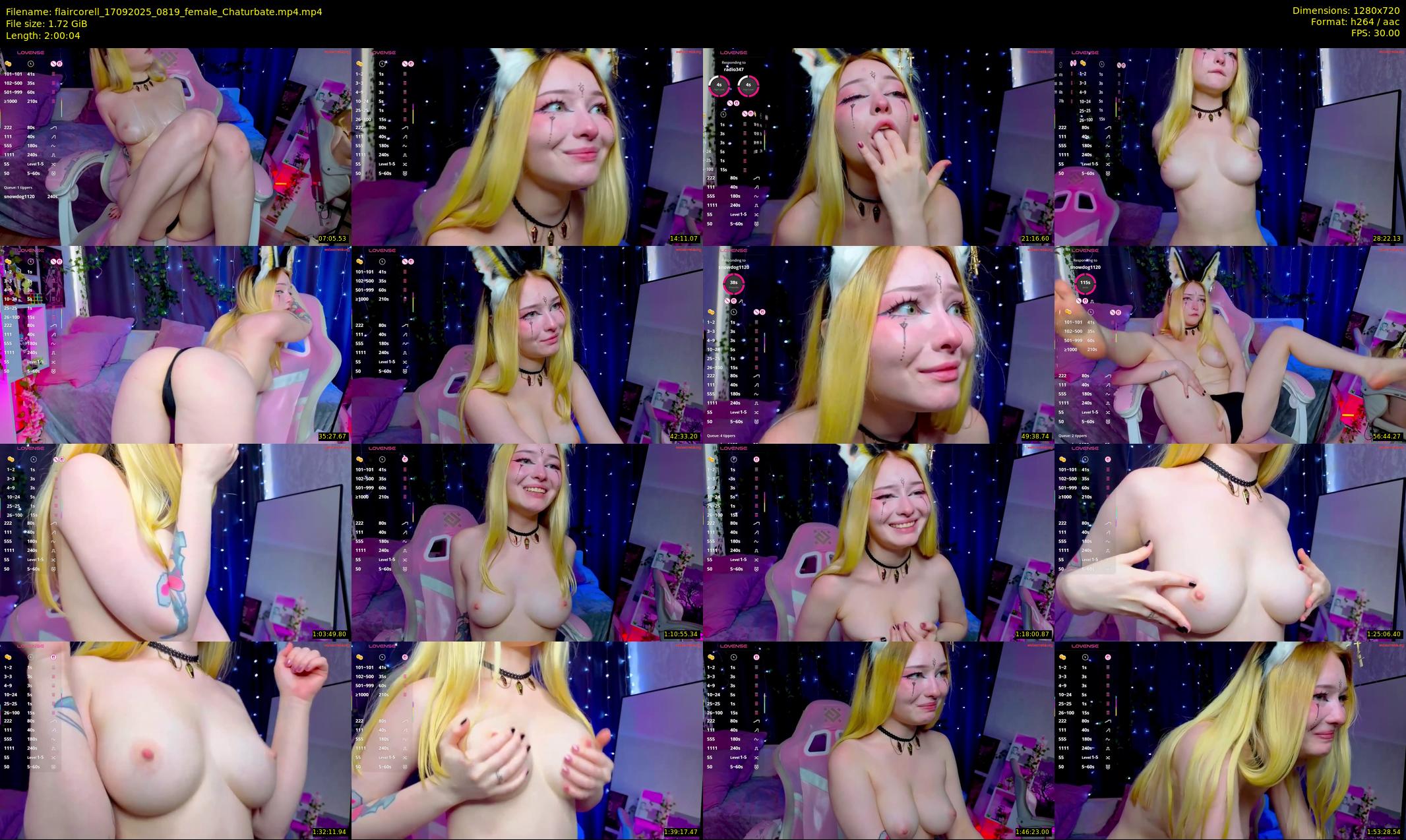 flaircorell — 121 minute Chaturbate female cam show recording, 720p, Sep 17, 2025