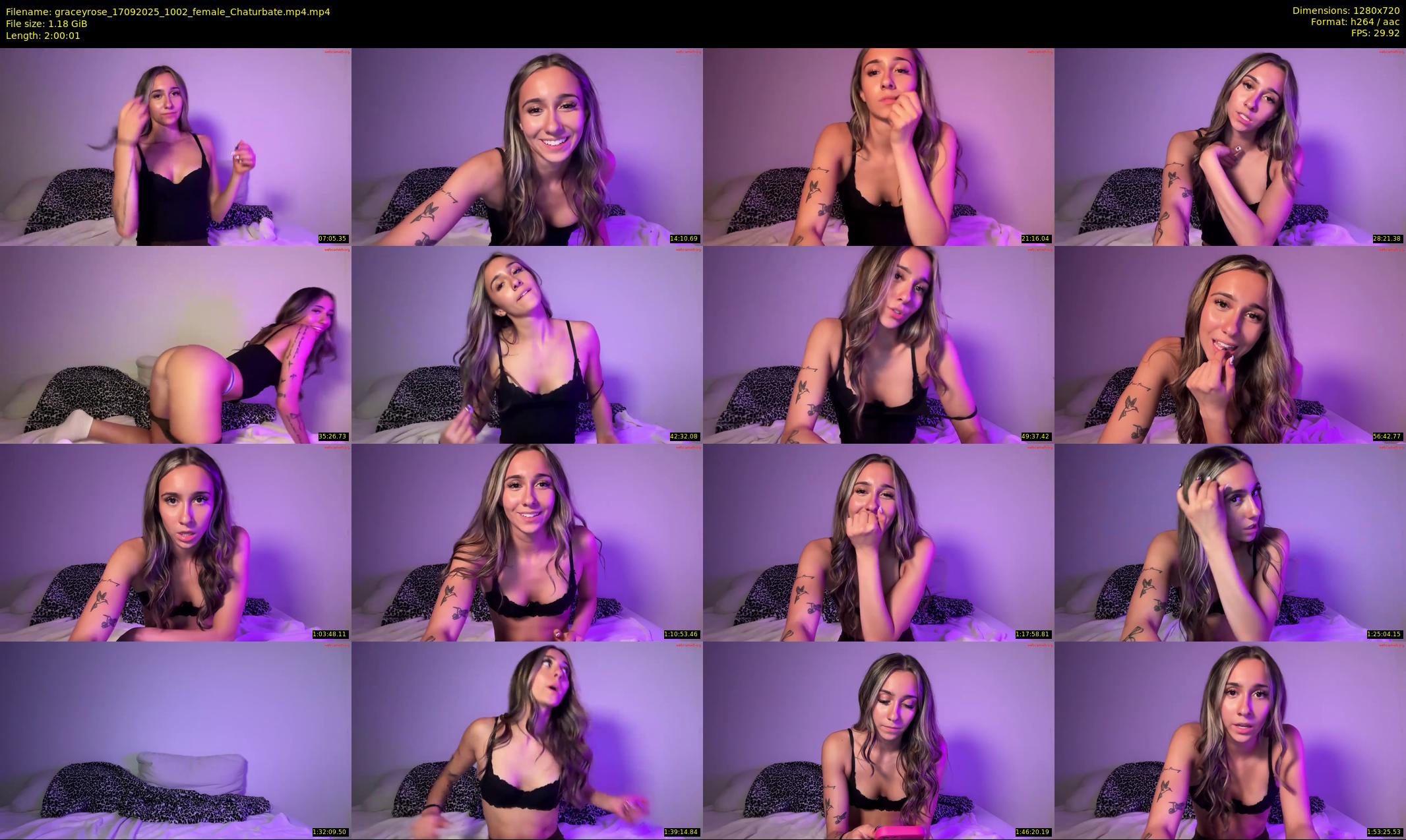 graceyrose — 121 minute Chaturbate female cam show recording, 720p, Sep 17, 2025
