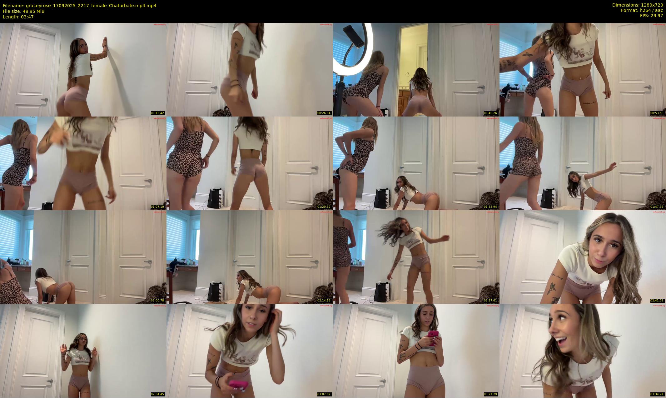 graceyrose — 4 minute Chaturbate female cam show recording, 720p, Sep 17, 2025