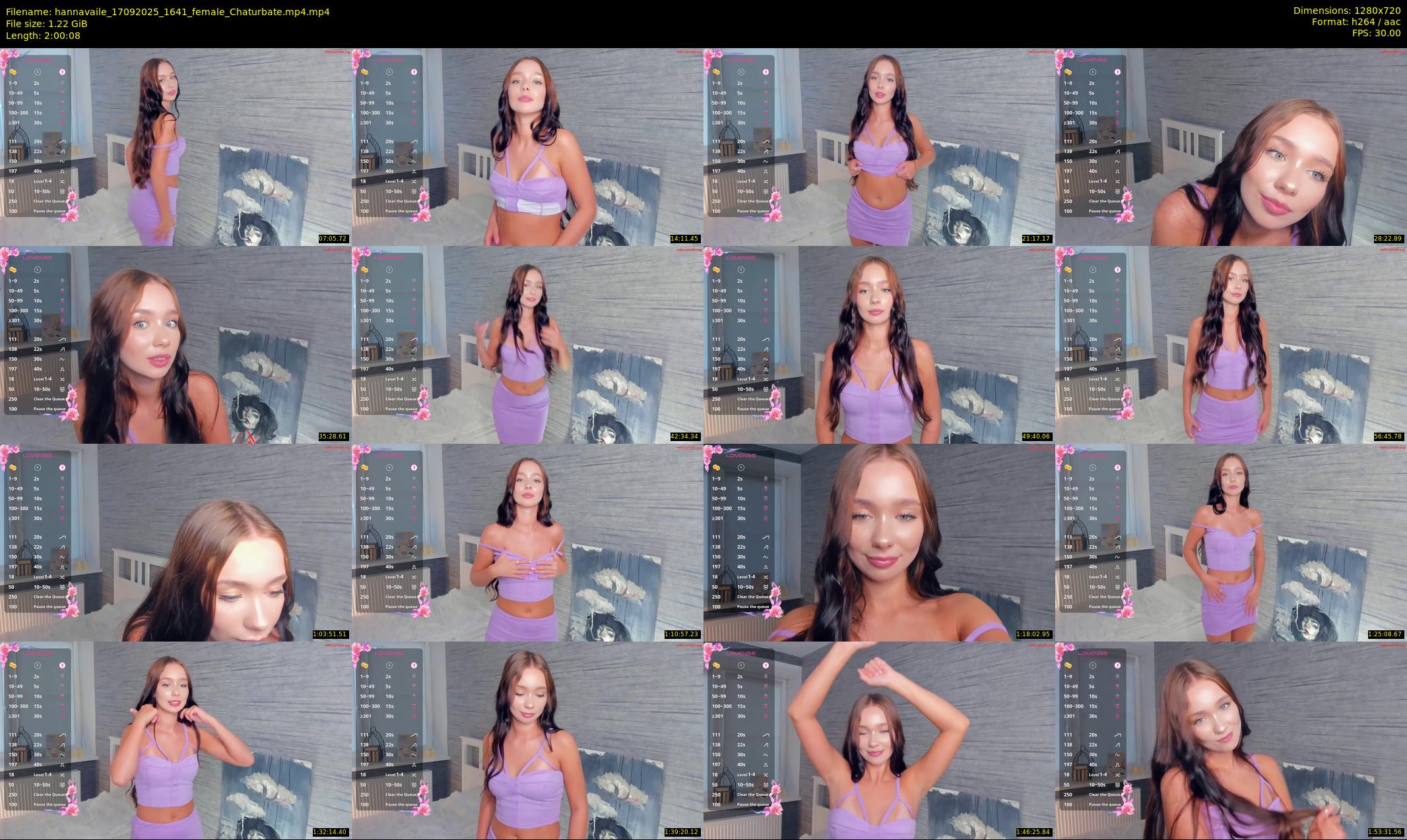 hannavaile — 121 minute Chaturbate female cam show recording, 720p, Sep 17, 2025