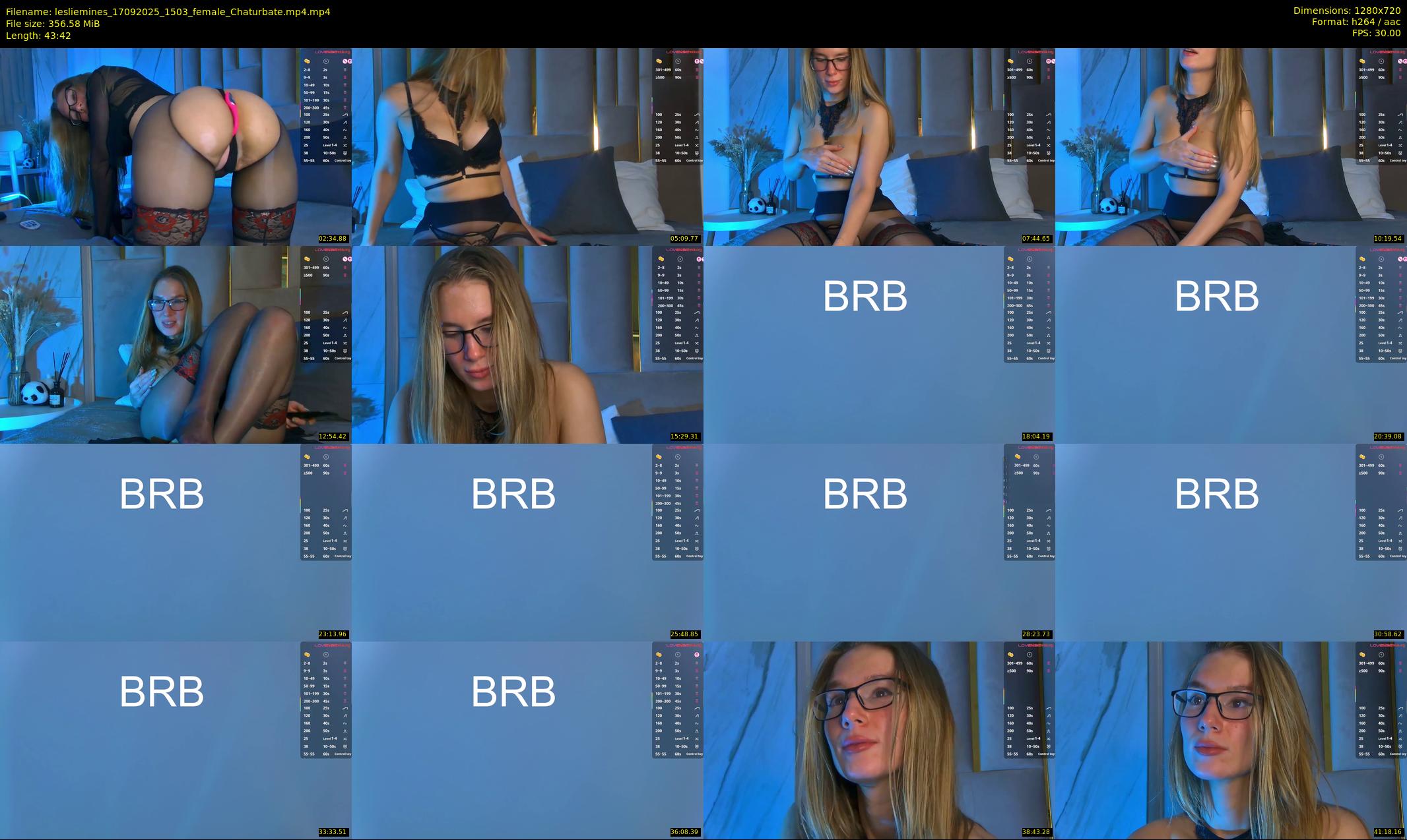 lesliemines — 44 minute Chaturbate female cam show recording, 720p, Sep 17, 2025