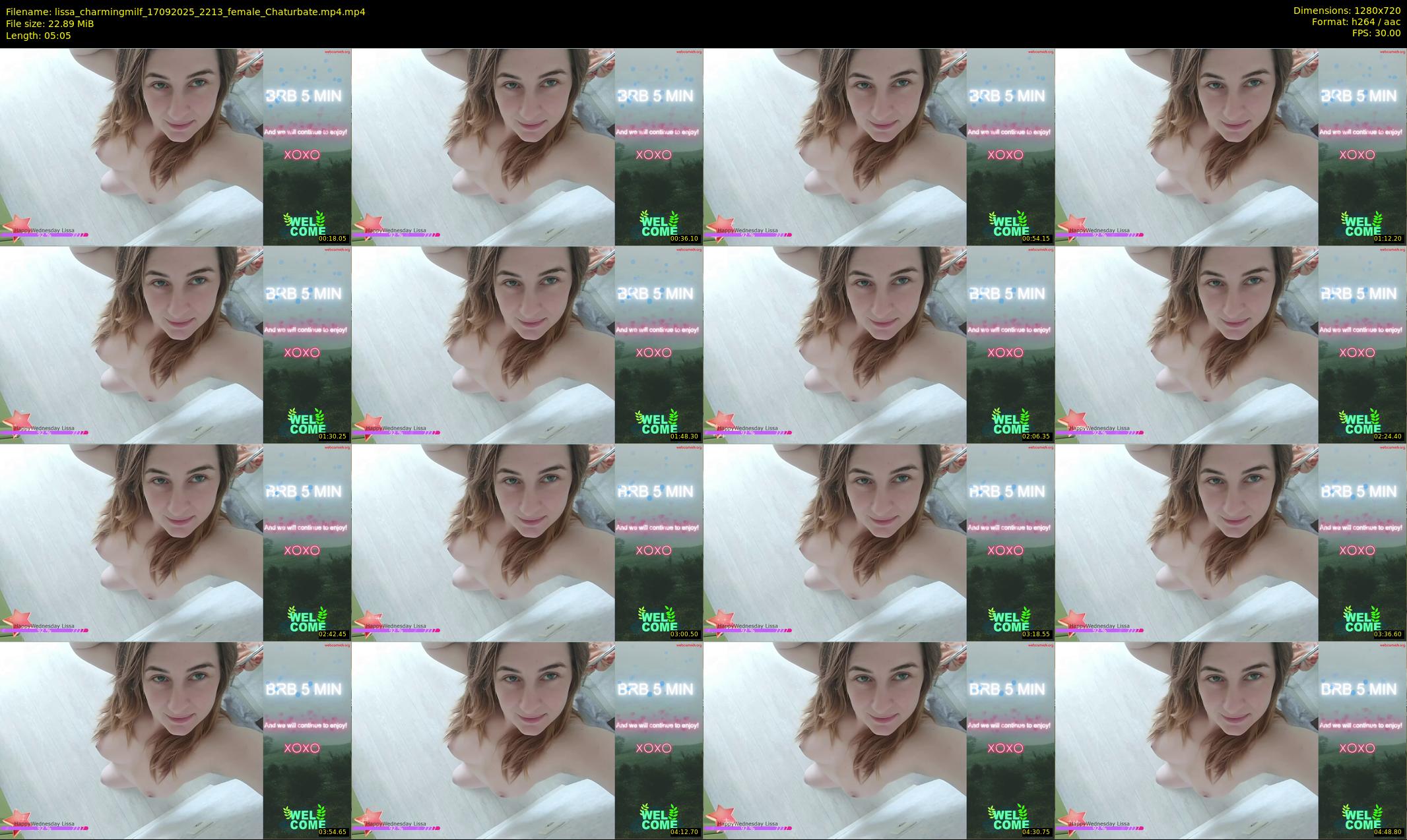 lissa_charmingmilf — 6 minute Chaturbate female cam show recording, 720p, Sep 17, 2025