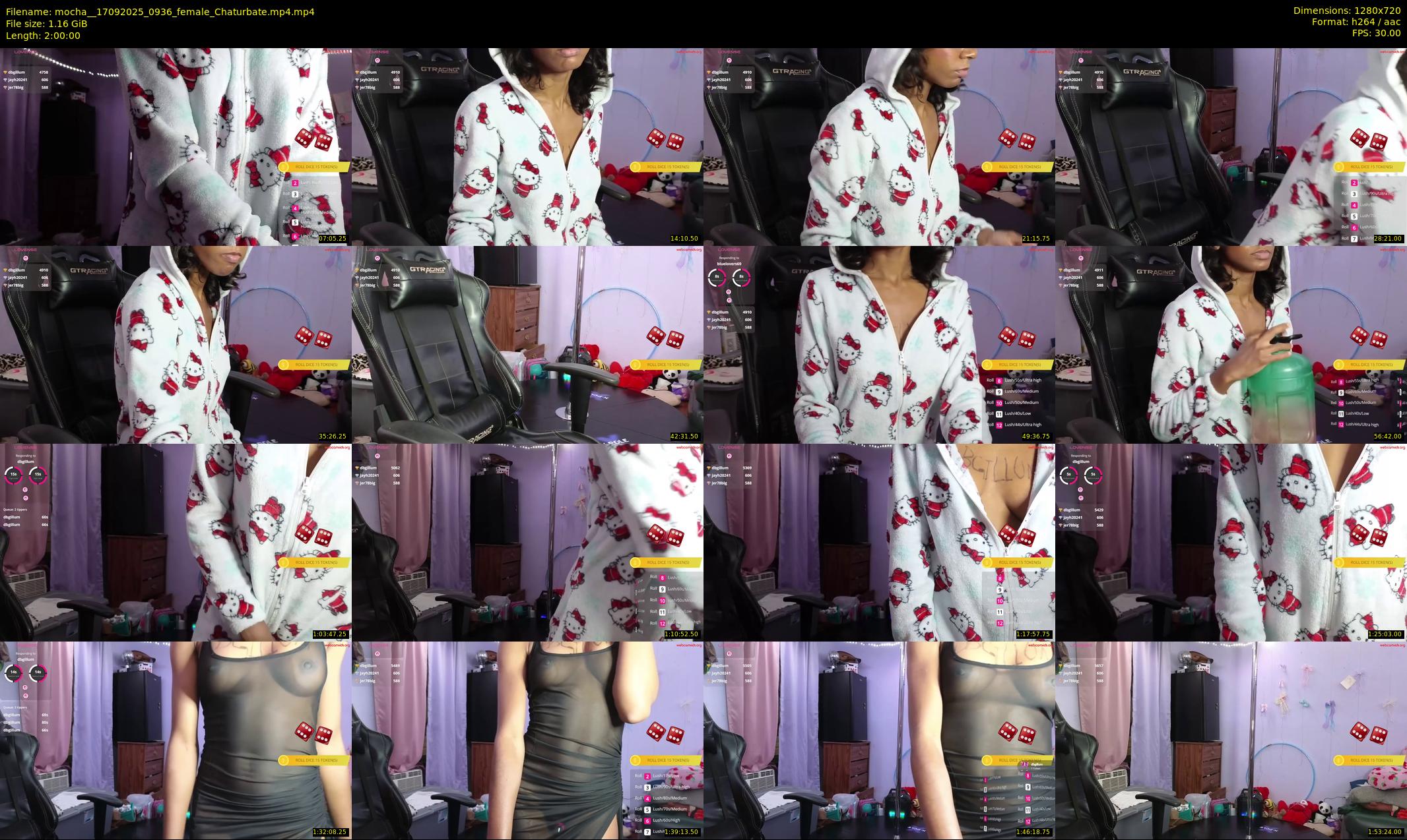 mocha_ — 120 minute Chaturbate female cam show recording, 720p, Sep 17, 2025