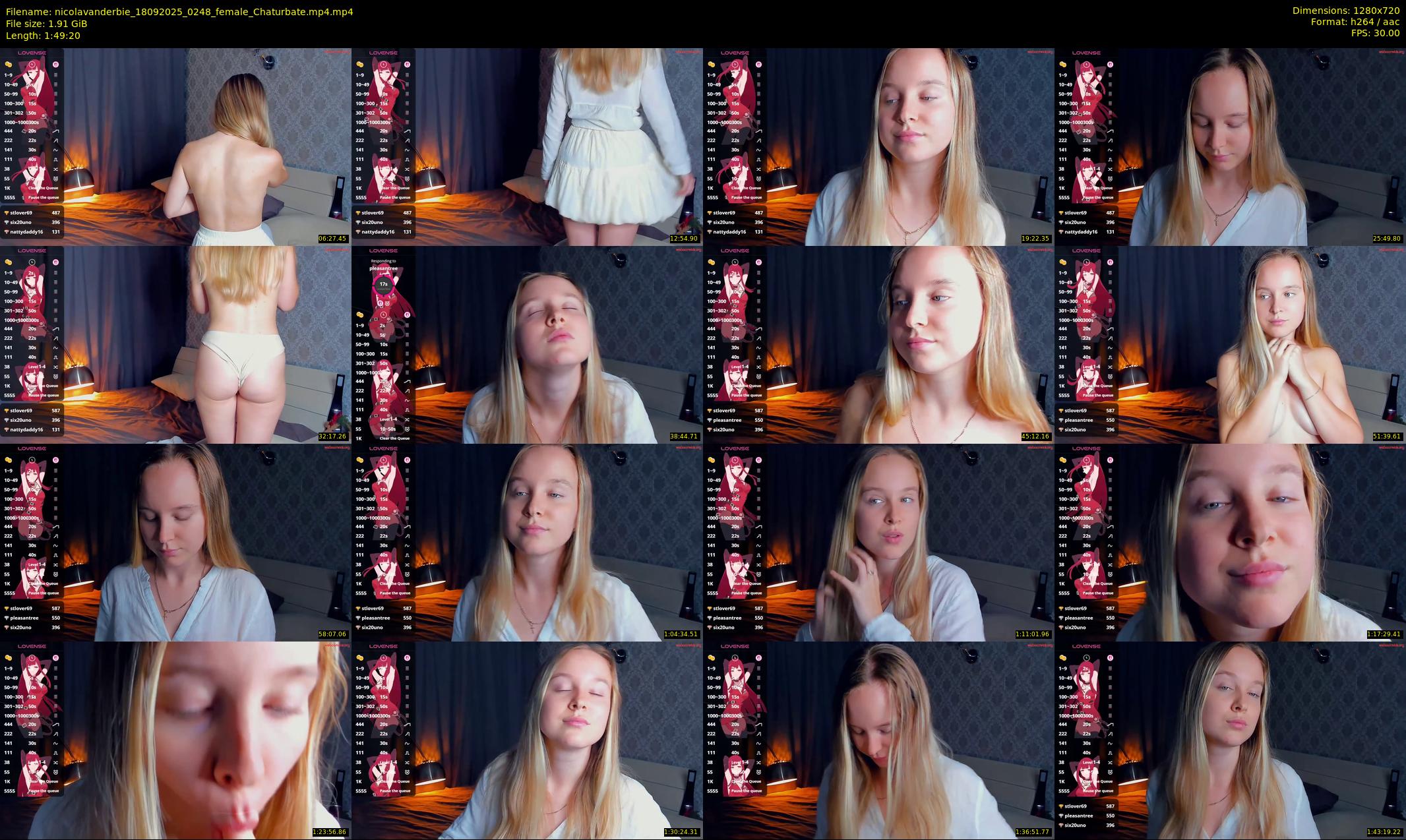 nicolavanderbie — 110 minute Chaturbate female cam show recording, 720p, Sep 18, 2025