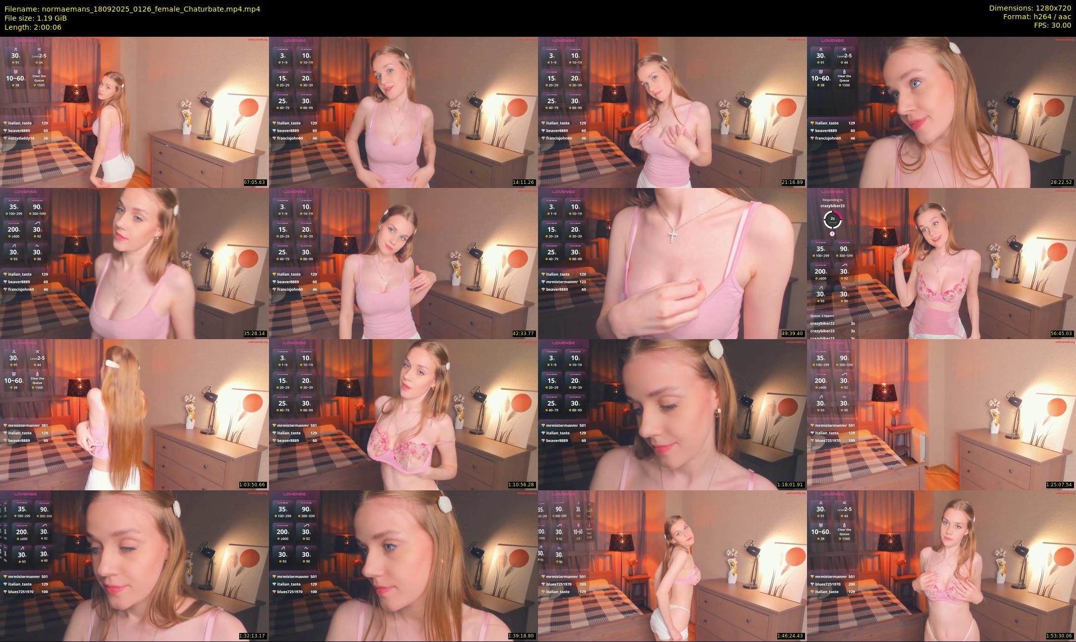 normaemans — 121 minute Chaturbate female cam show recording, 720p, Sep 18, 2025