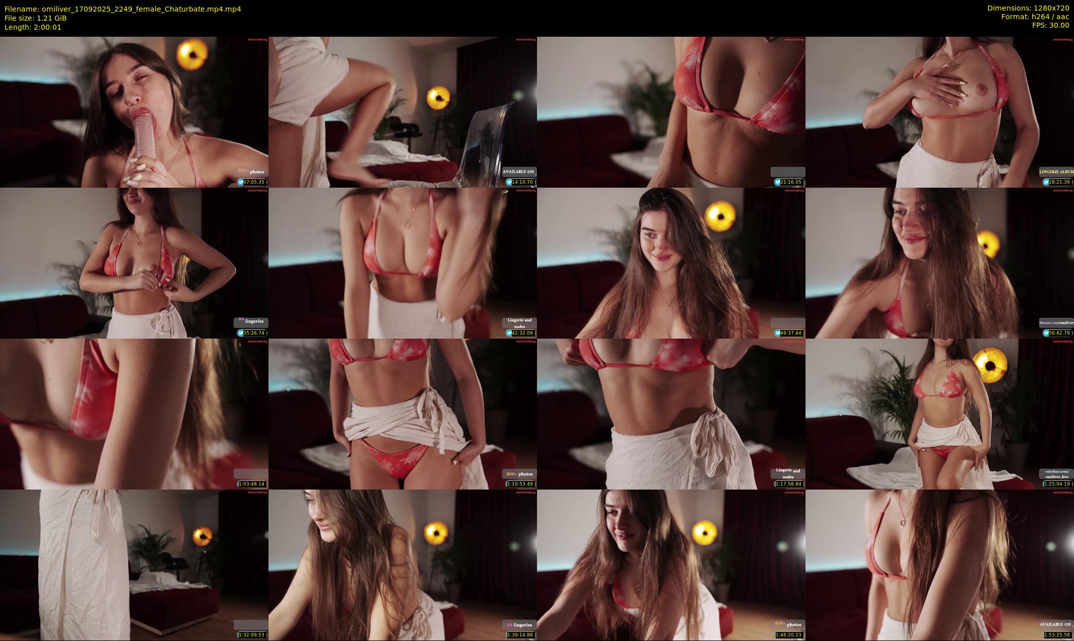omiliver — 121 minute Chaturbate female cam show recording, 720p, Sep 17, 2025