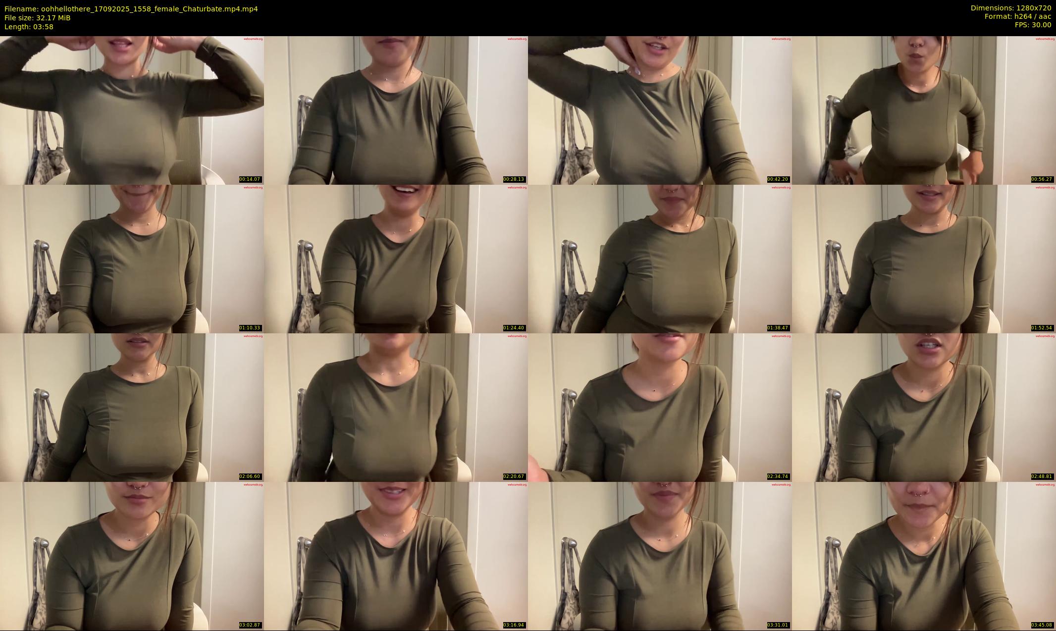 oohhellothere — 4 minute Chaturbate female cam show recording, 720p, Sep 17, 2025