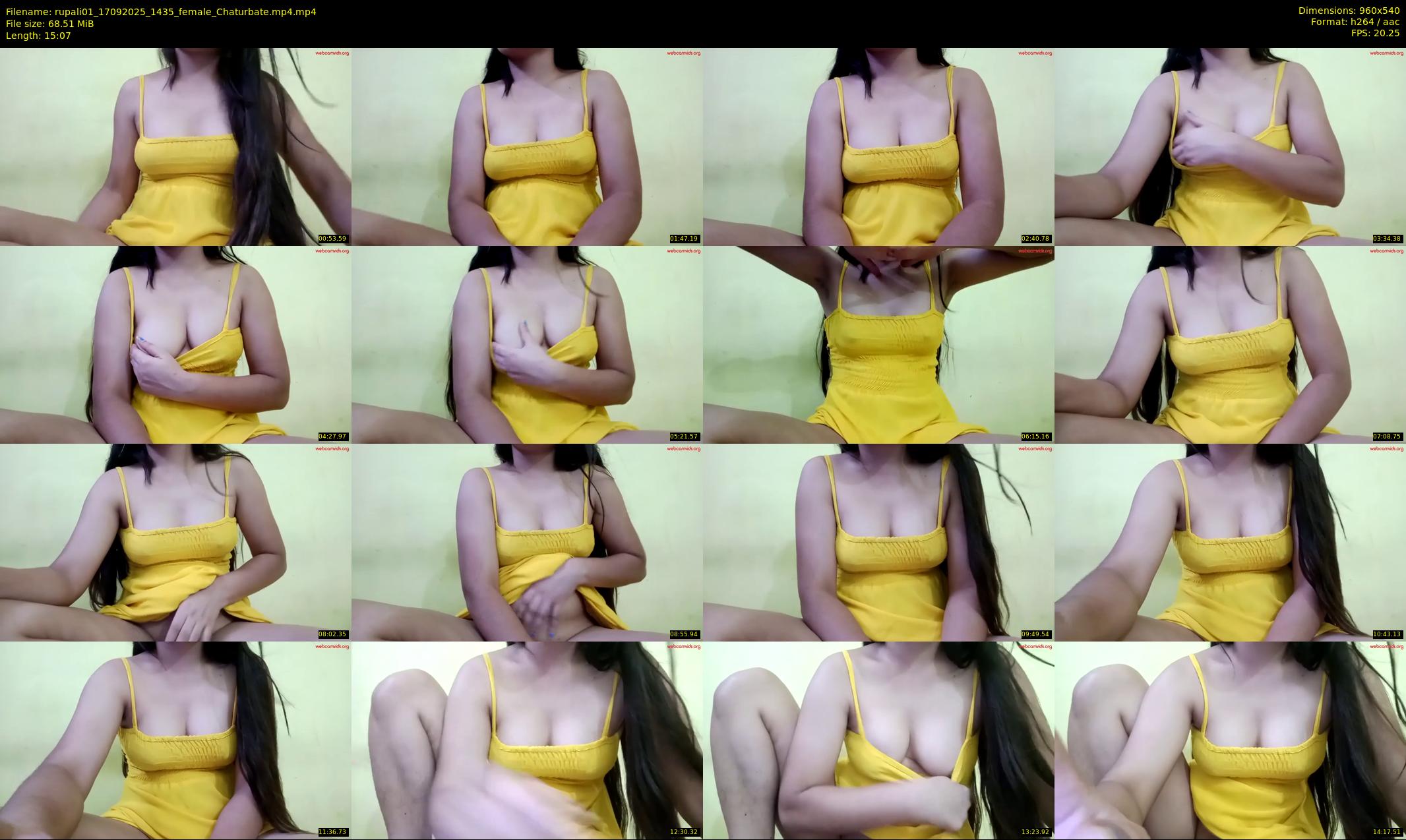 rupali01 — 16 minute Chaturbate female cam show recording, 480p, Sep 17, 2025