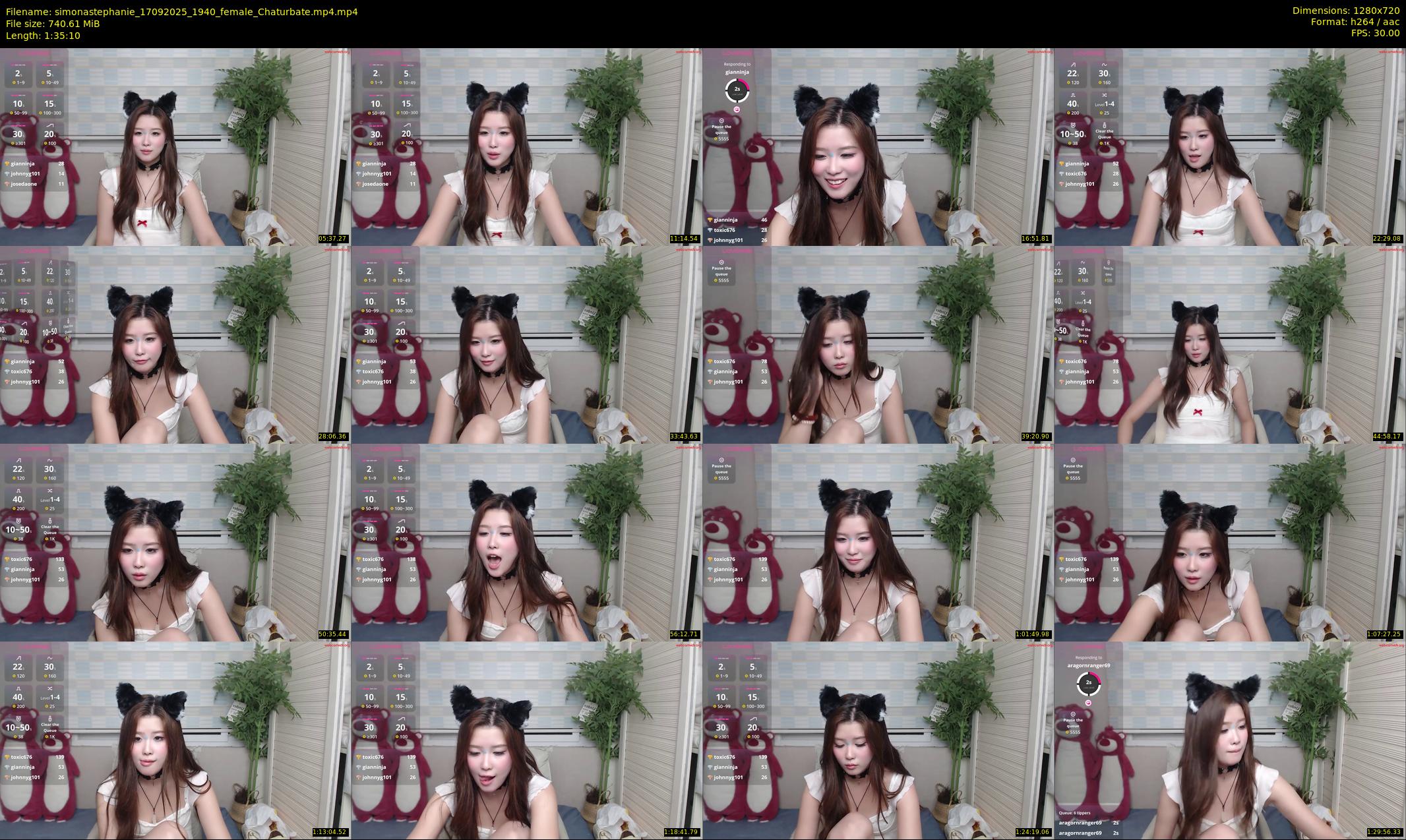 simonastephanie — 96 minute Chaturbate female cam show recording, 720p, Sep 17, 2025