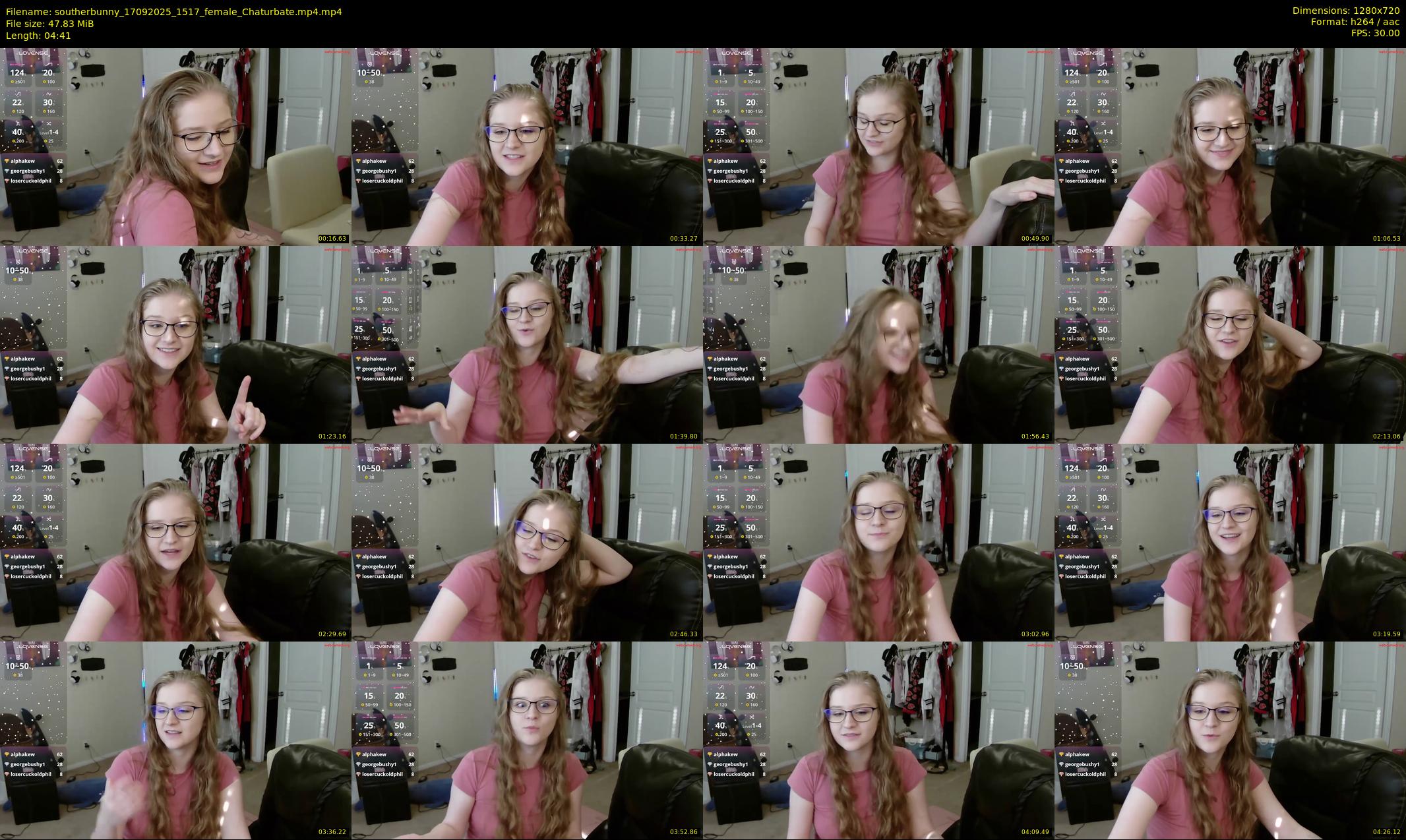 southerbunny — 5 minute Chaturbate female cam show recording, 720p, Sep 17, 2025