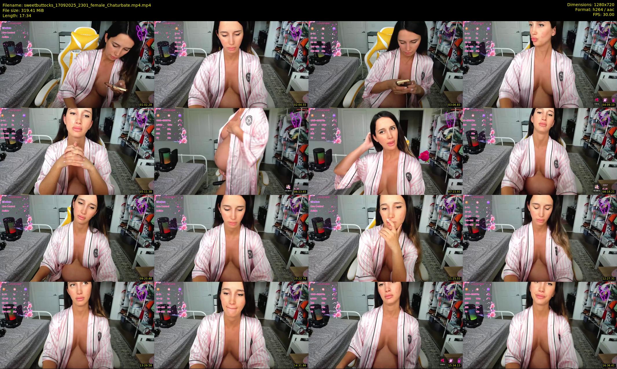sweetbuttocks — 18 minute Chaturbate female cam show recording, 720p, Sep 17, 2025