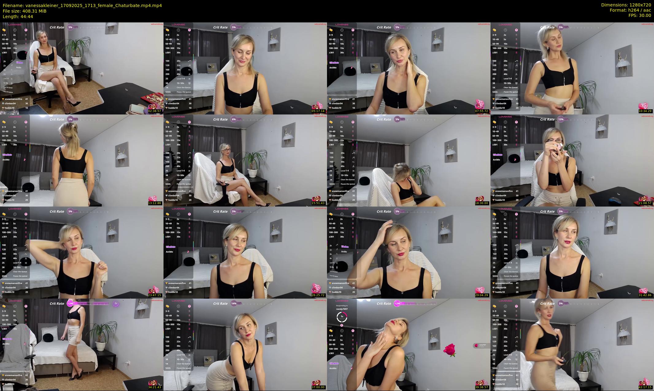 vanessakleiner — 45 minute Chaturbate female cam show recording, 720p, Sep 17, 2025
