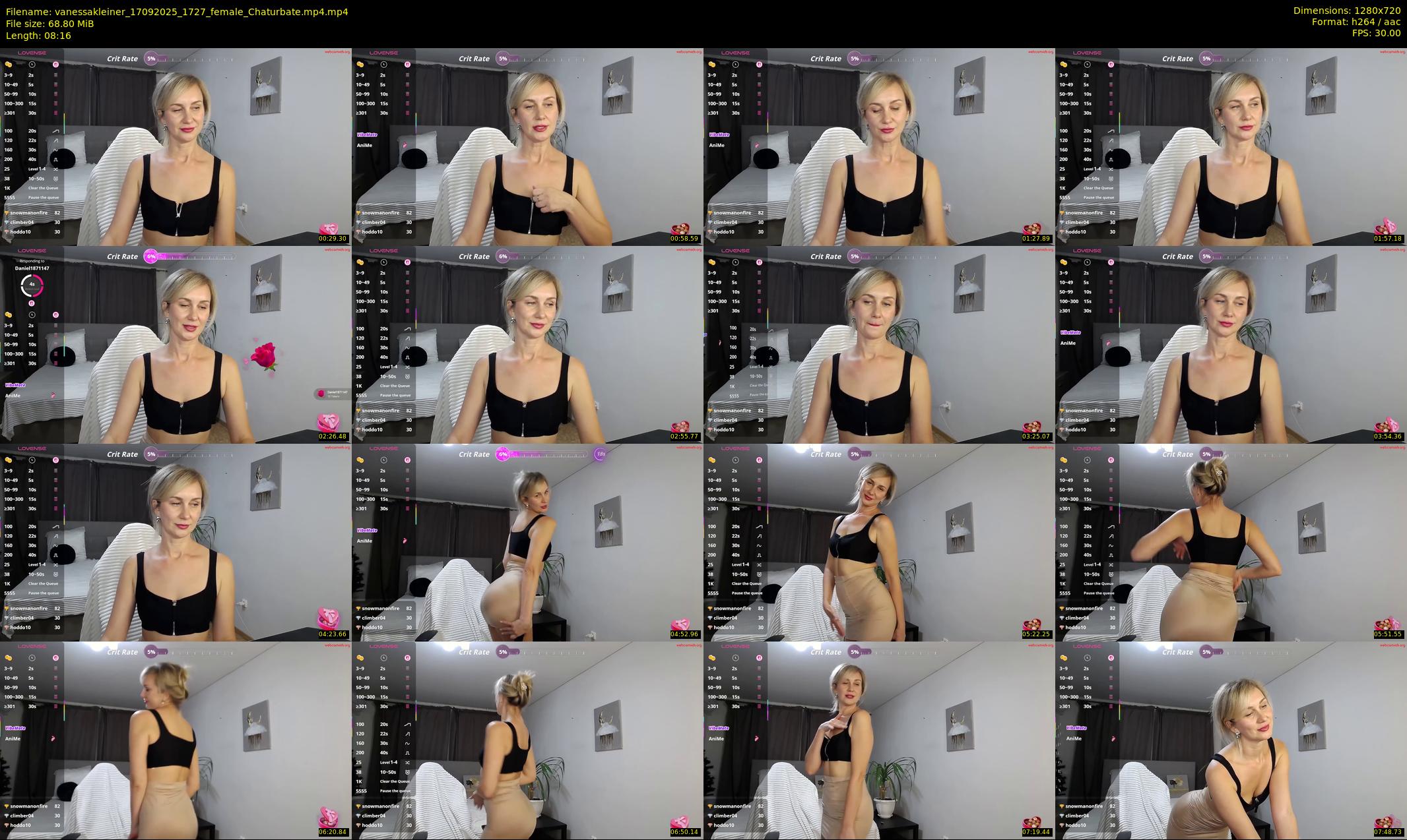 vanessakleiner — 9 minute Chaturbate female cam show recording, 720p, Sep 17, 2025