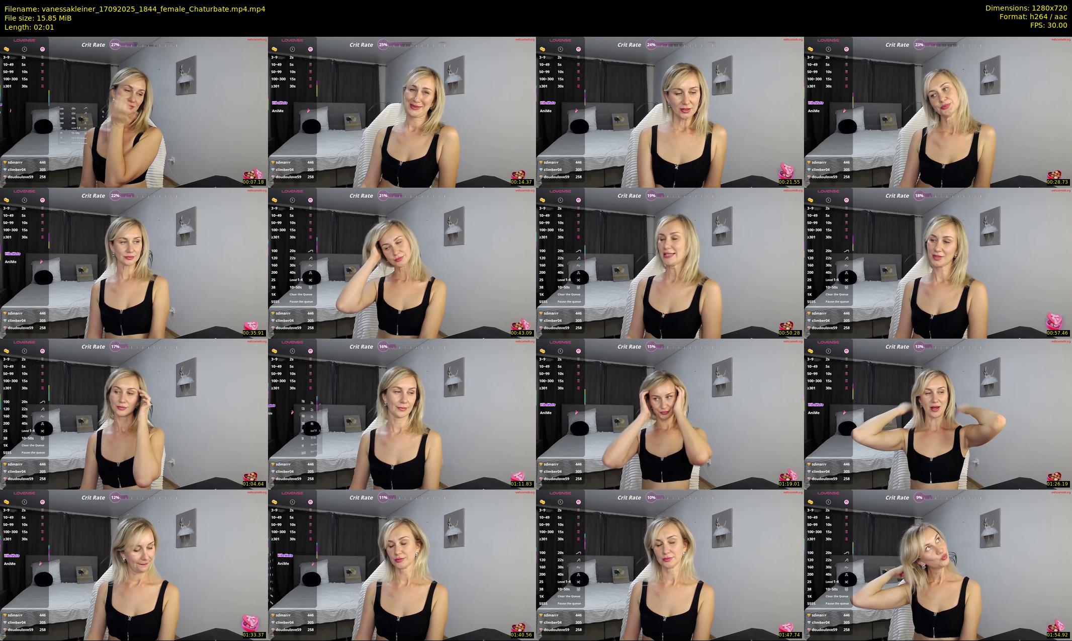 vanessakleiner — 3 minute Chaturbate female cam show recording, 720p, Sep 17, 2025