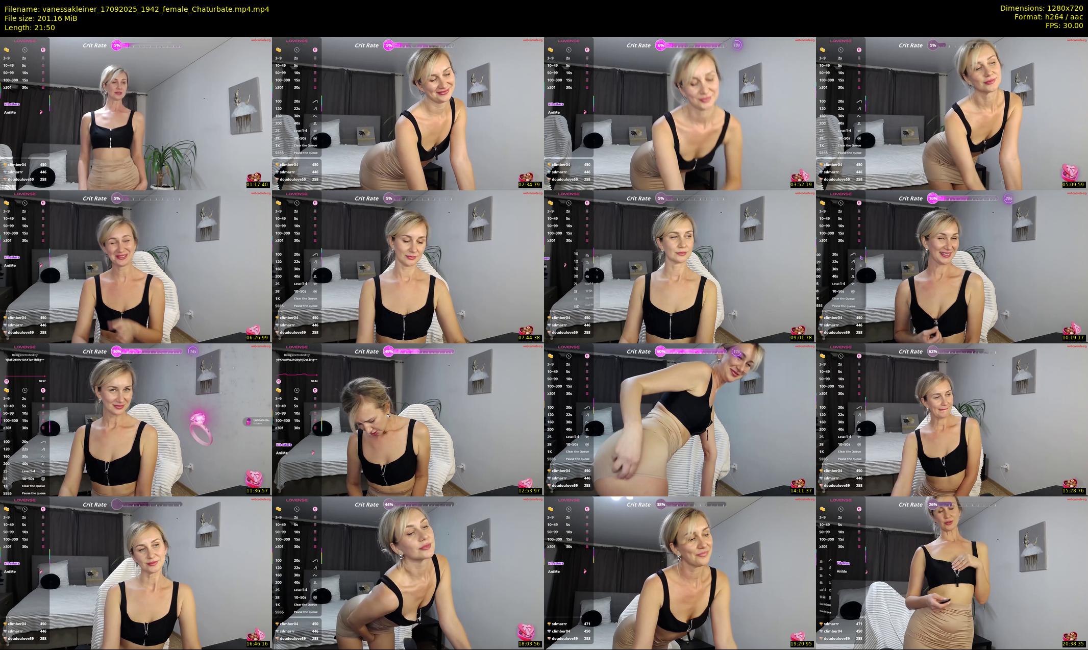 vanessakleiner — 22 minute Chaturbate female cam show recording, 720p, Sep 17, 2025