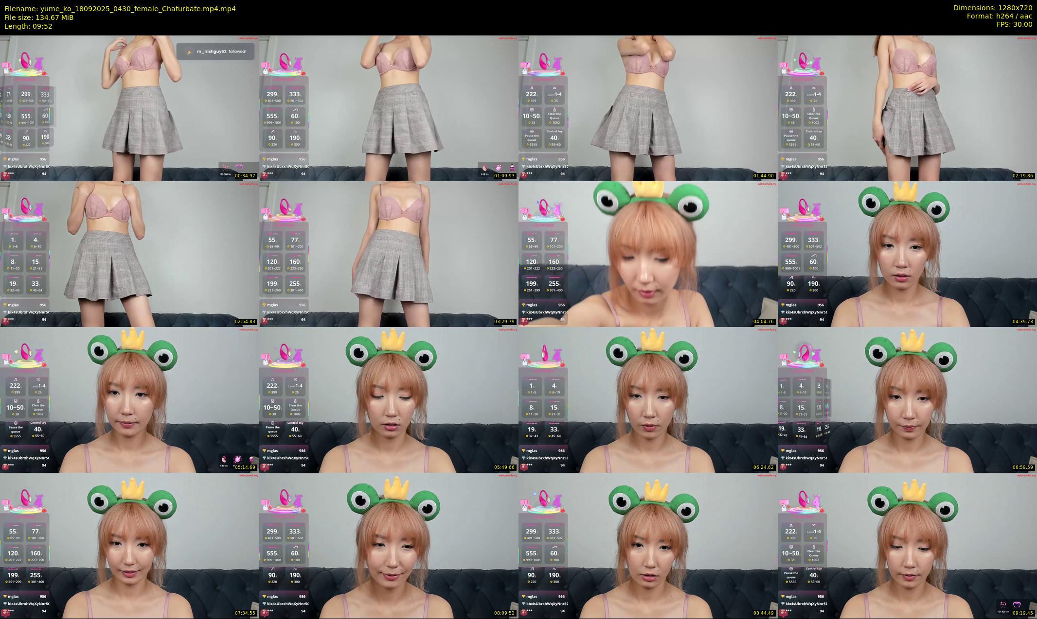 yume_ko — 10 minute Chaturbate female cam show recording, 720p, Sep 18, 2025