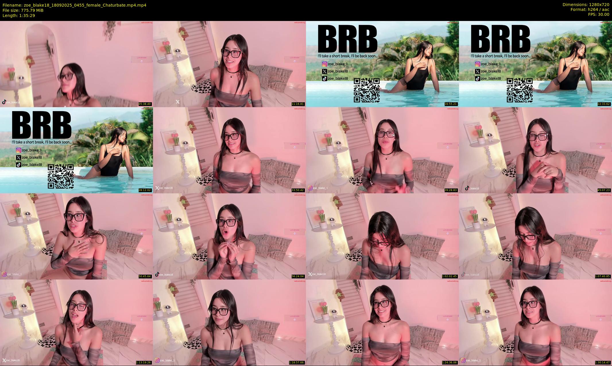 zoe_blake18 — 96 minute Chaturbate female cam show recording, 720p, Sep 18, 2025