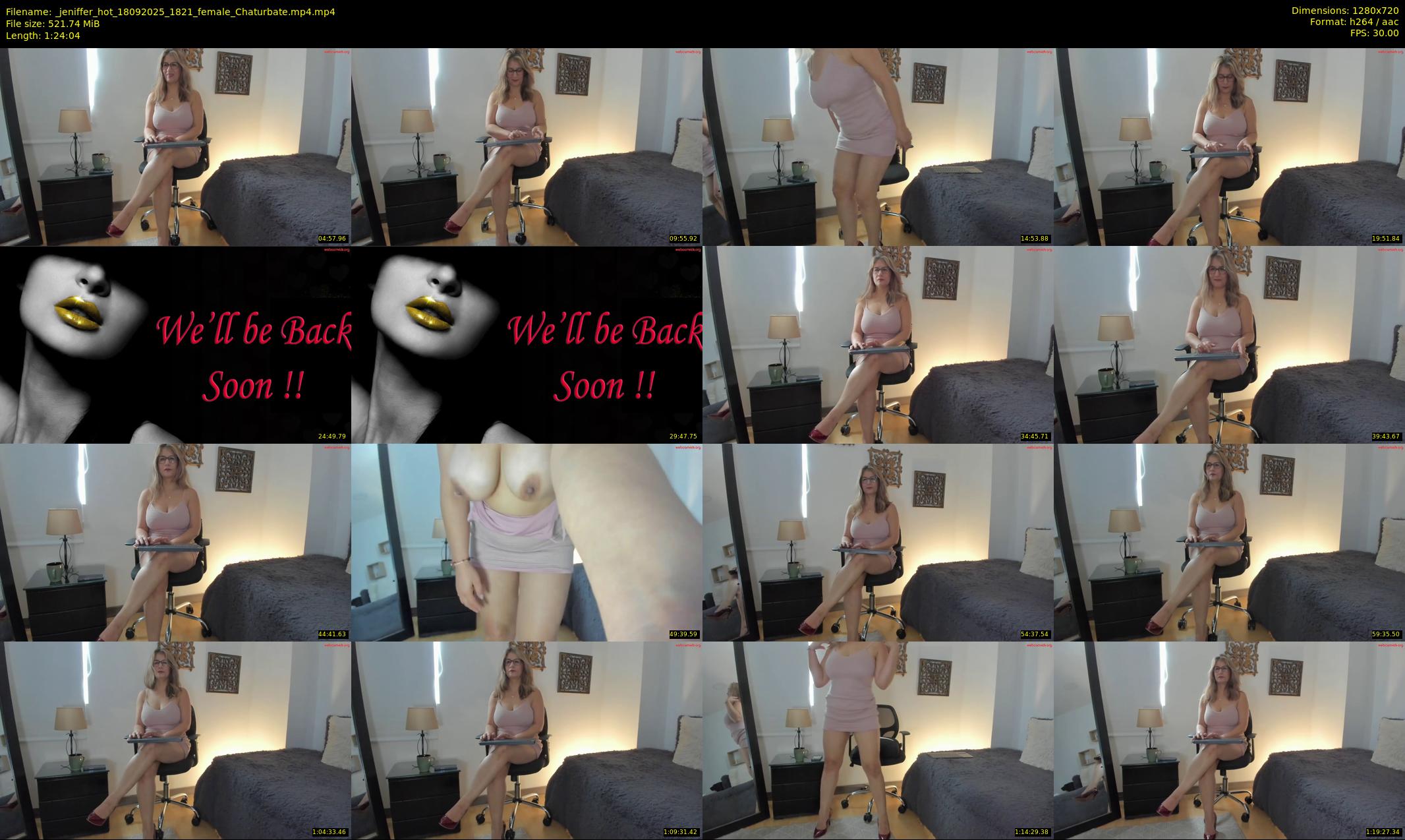 _jeniffer_hot — 85 minute Chaturbate female cam show recording, 720p, Sep 18, 2025