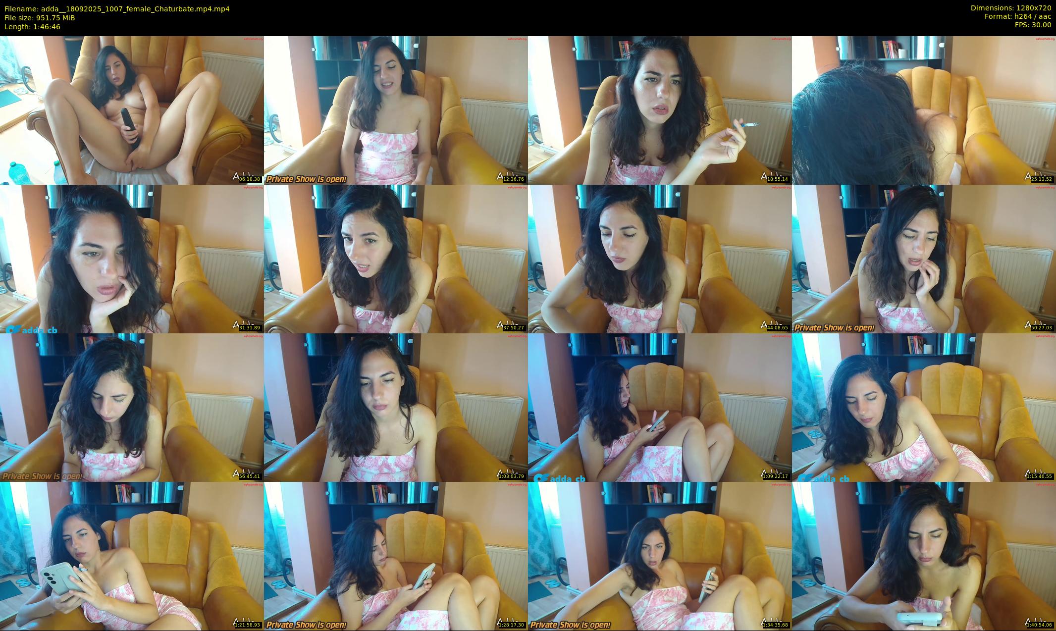 adda_ — 107 minute Chaturbate female cam show recording, 720p, Sep 18, 2025