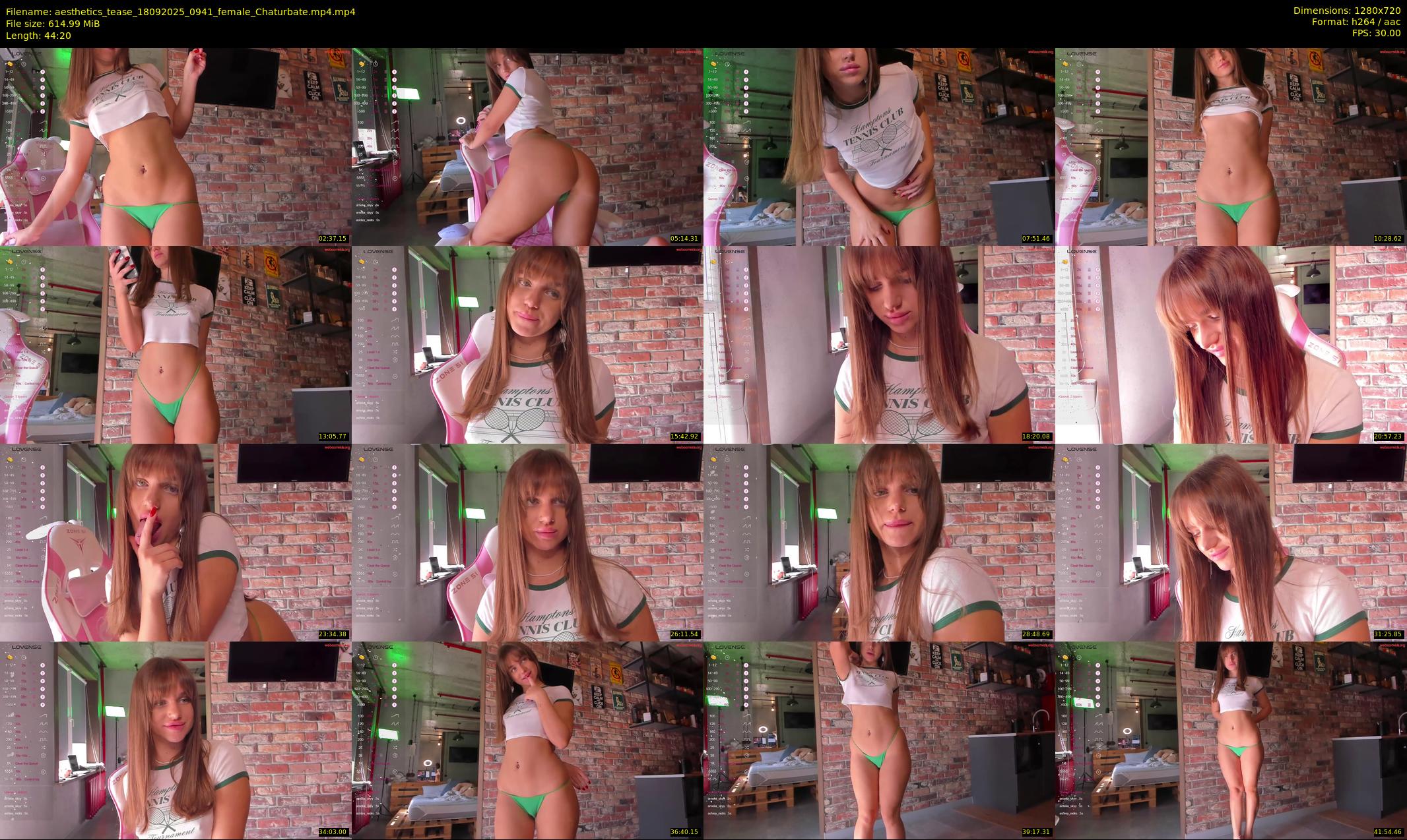aesthetics_tease — 45 minute Chaturbate female cam show recording, 720p, Sep 18, 2025