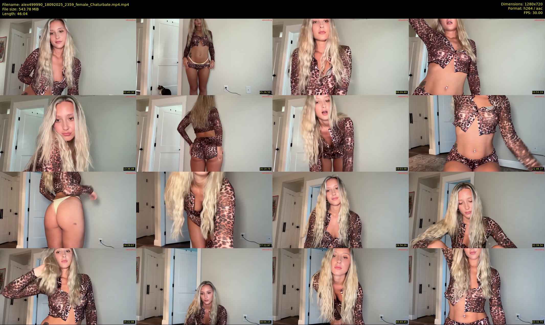 alex499990 — 47 minute Chaturbate female cam show recording, 720p, Sep 18, 2025