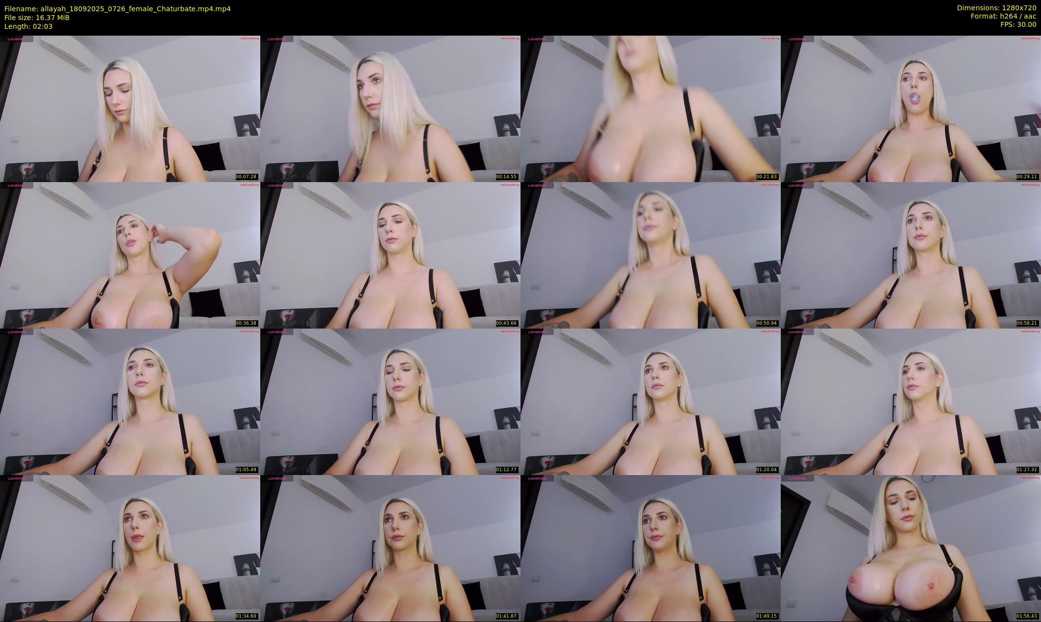 allayah — 3 minute Chaturbate female cam show recording, 720p, Sep 18, 2025