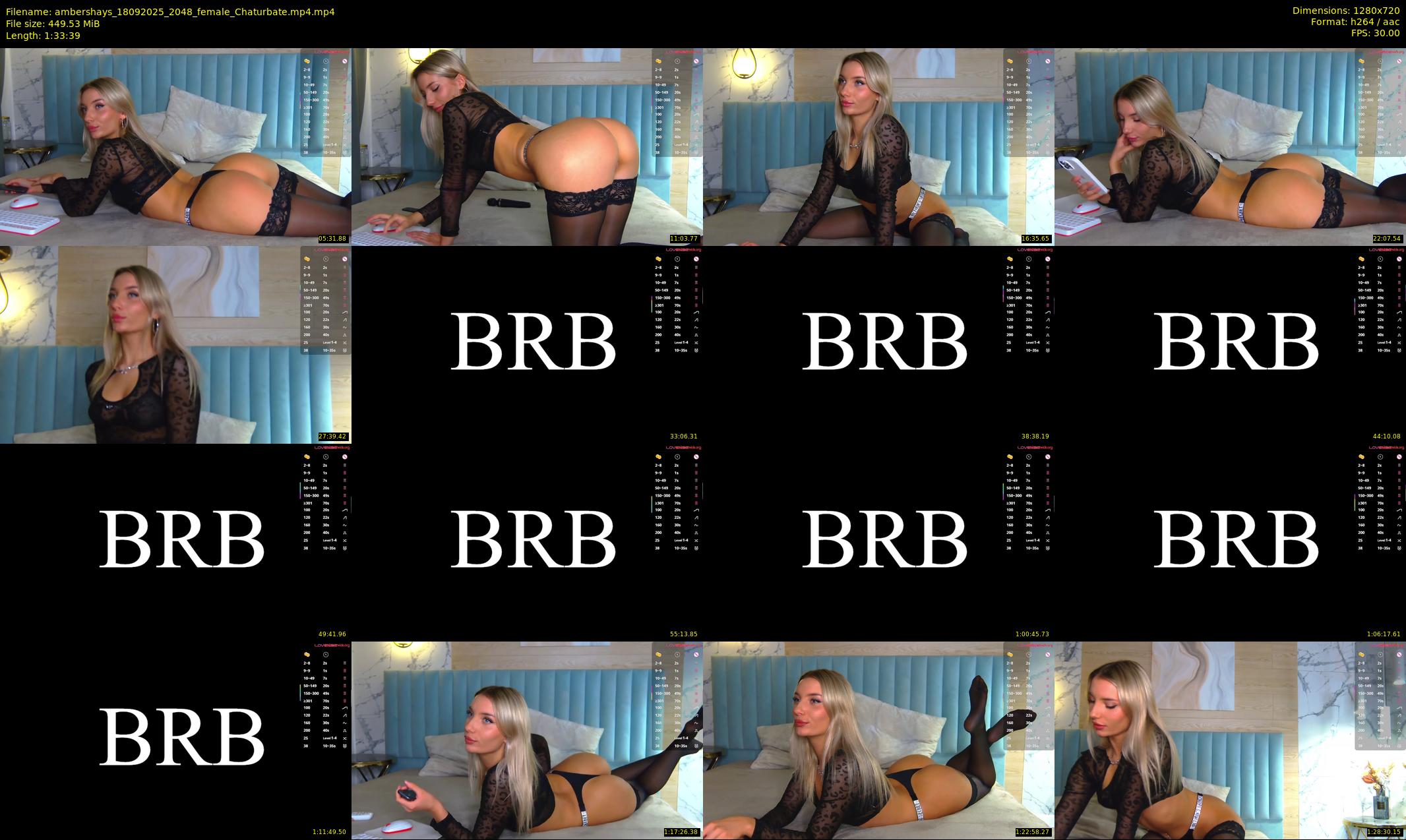ambershays — 94 minute Chaturbate female cam show recording, 720p, Sep 18, 2025