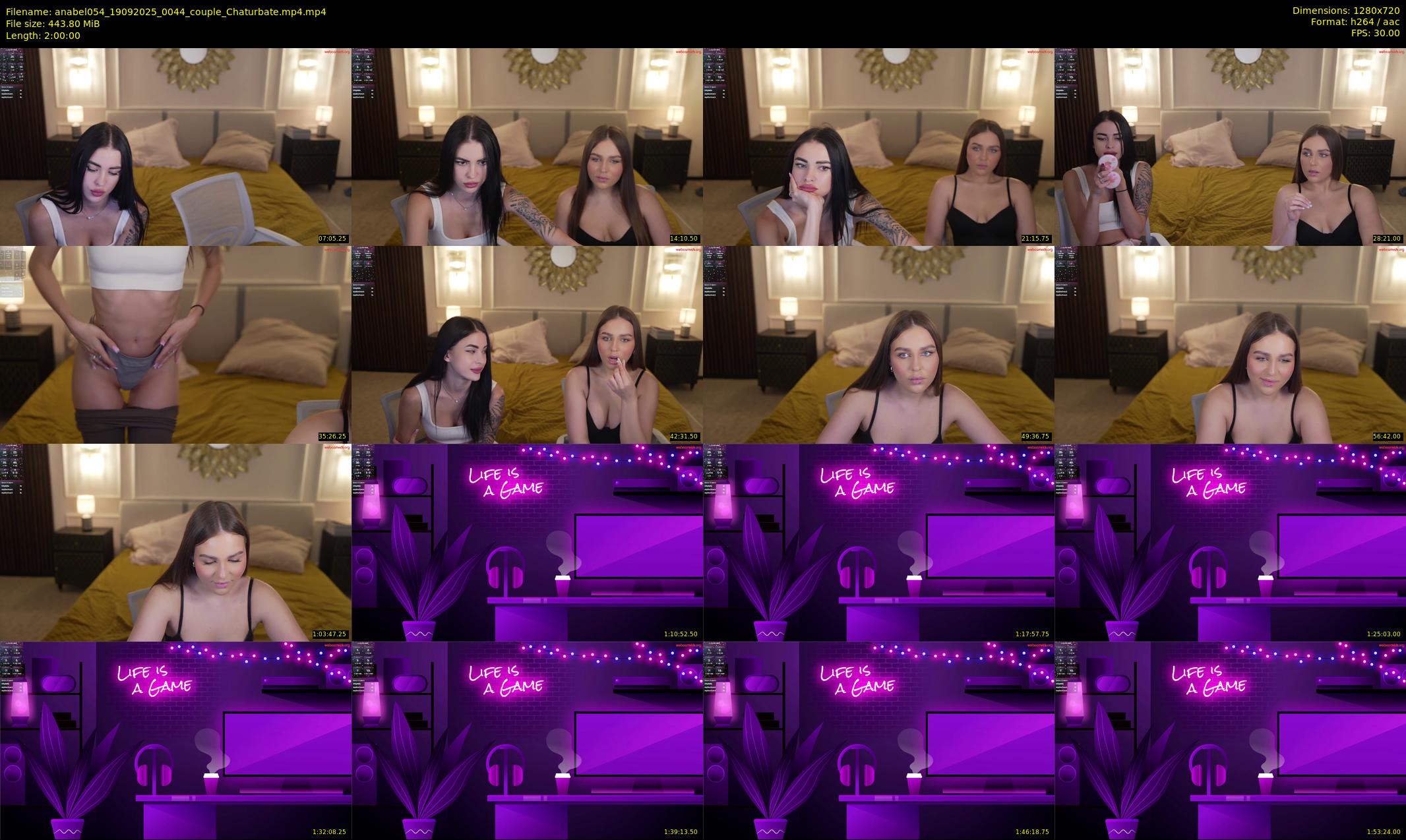anabel054 — 120 minute Chaturbate female cam show recording, 720p, Sep 19, 2025