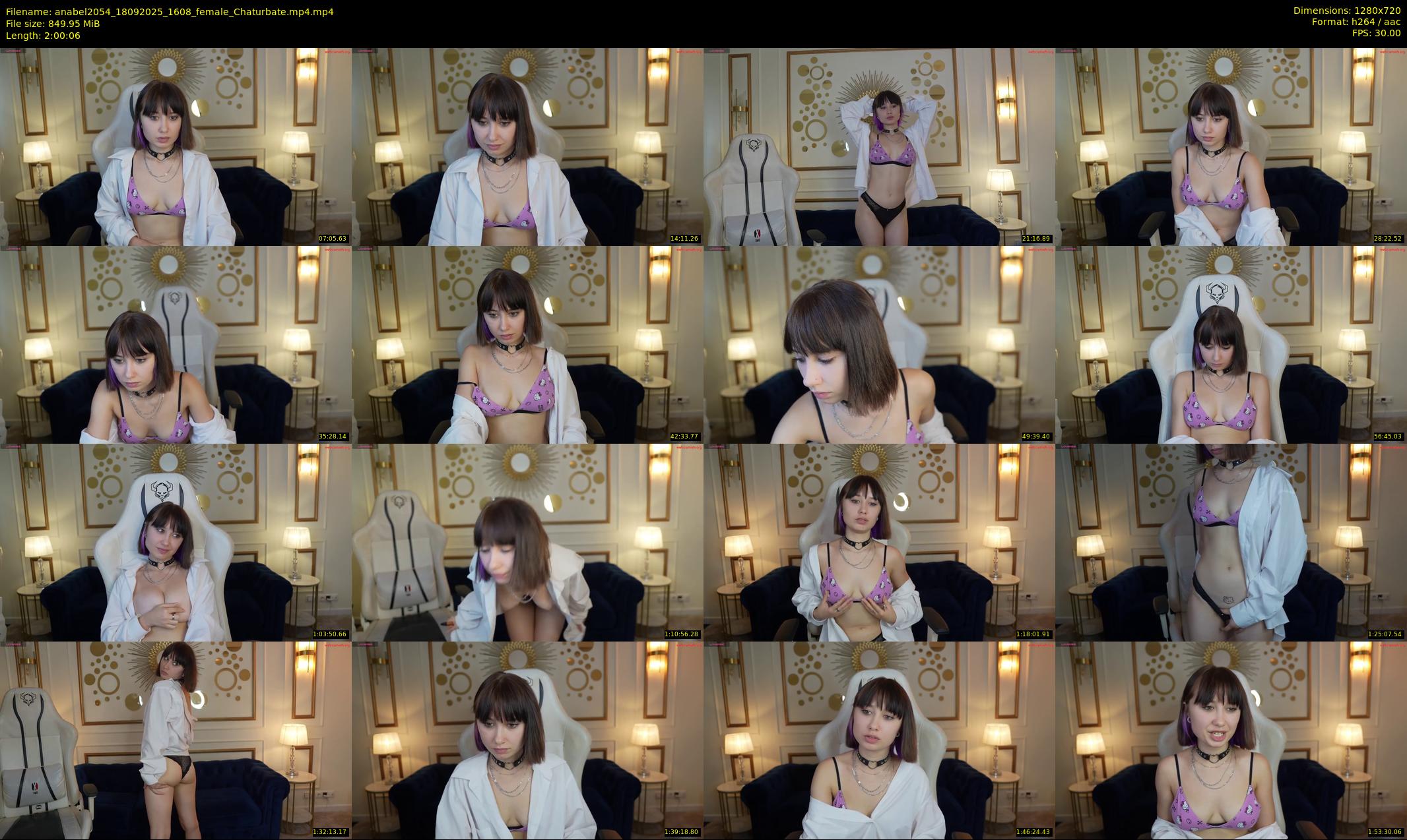 anabel2054 — 121 minute Chaturbate female cam show recording, 720p, Sep 18, 2025