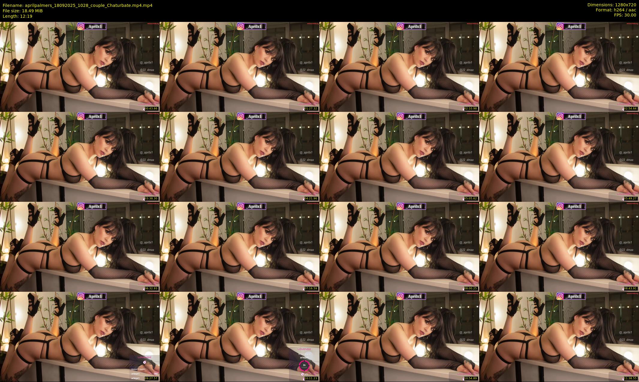 aprilpalmers — 13 minute Chaturbate female cam show recording, 720p, Sep 18, 2025
