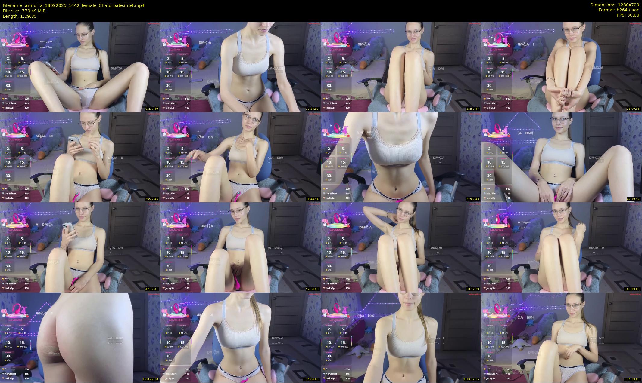 armurra — 90 minute Chaturbate female cam show recording, 720p, Sep 18, 2025