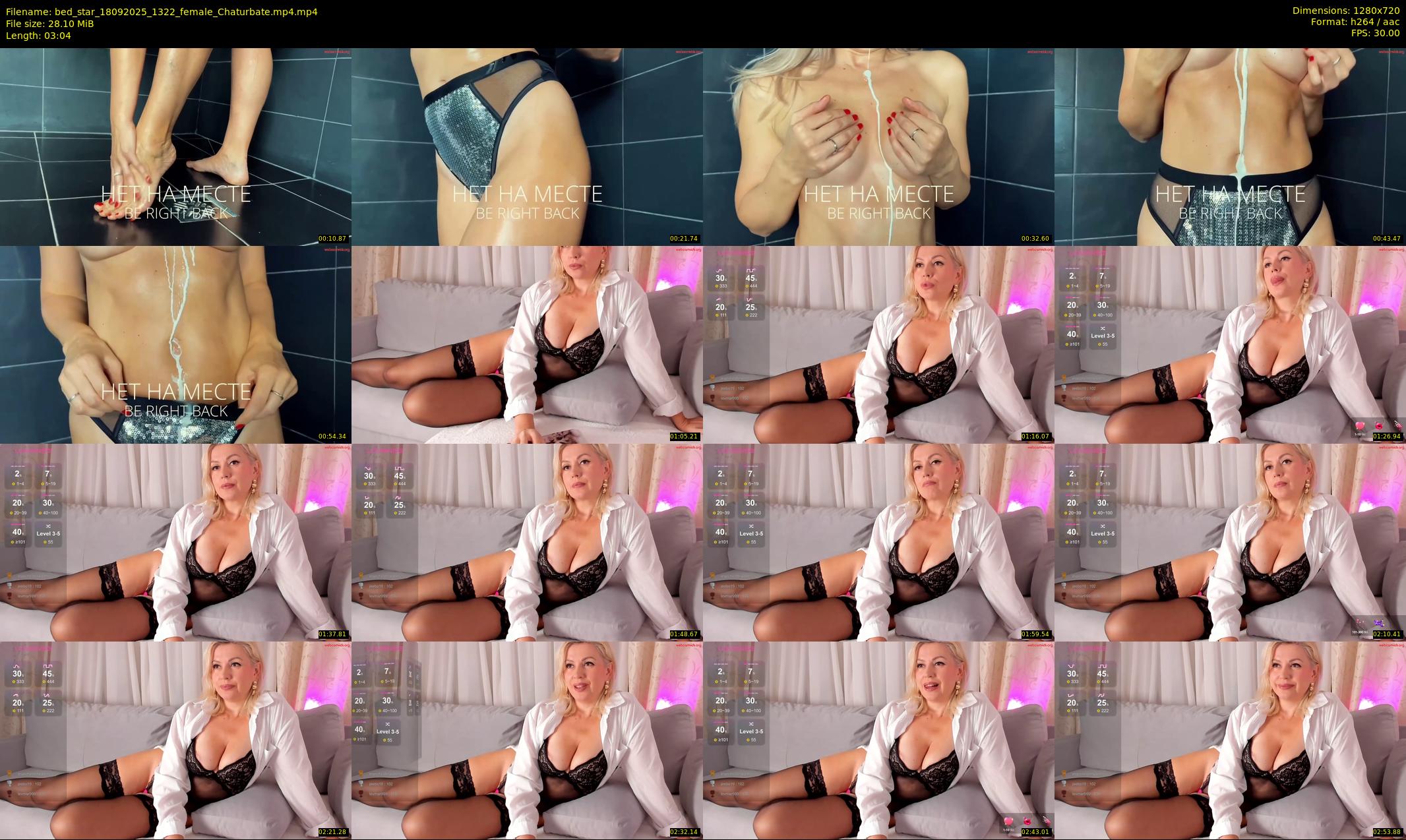bed_star — 4 minute Chaturbate female cam show recording, 720p, Sep 18, 2025