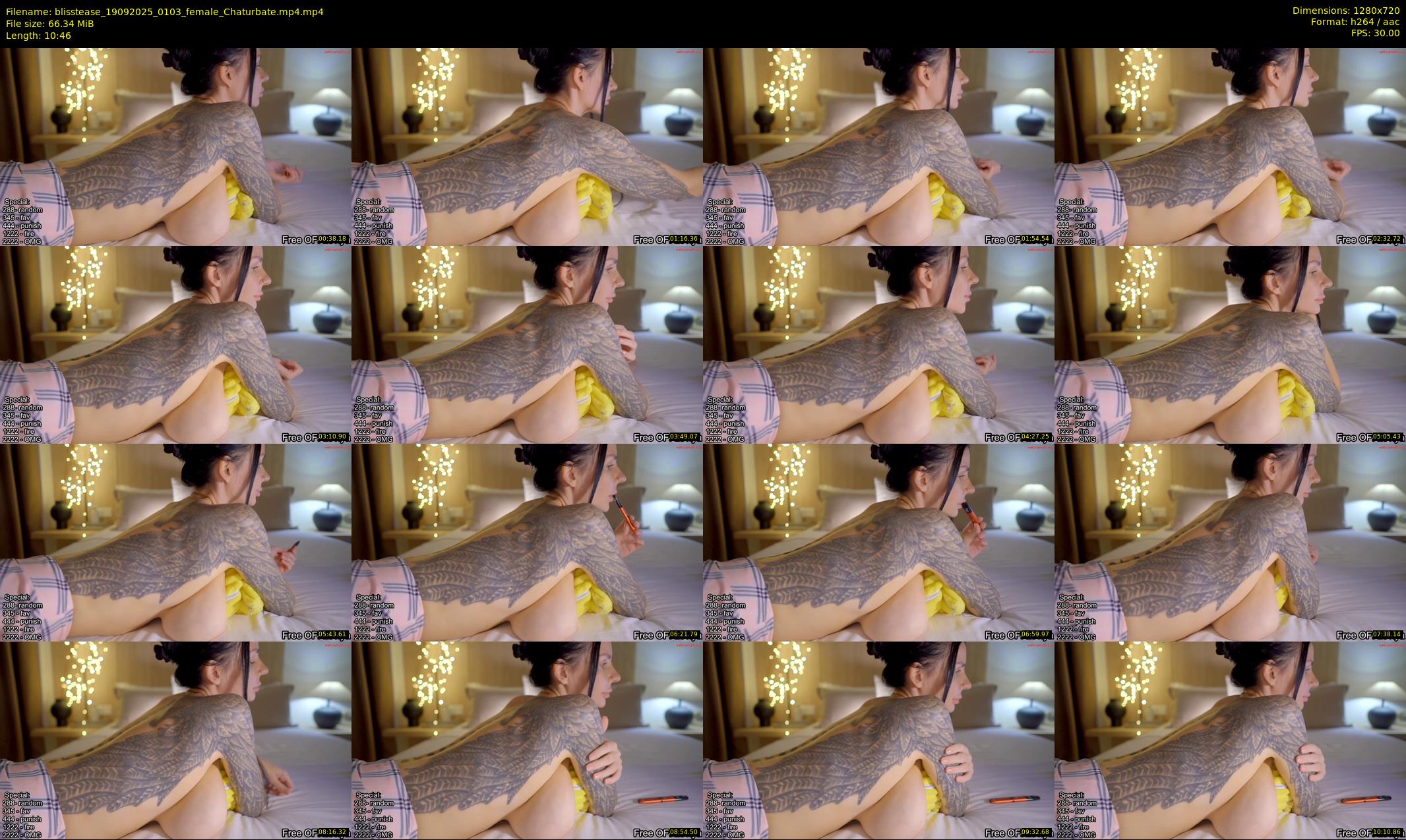 blisstease — 11 minute Chaturbate female cam show recording, 720p, Sep 19, 2025
