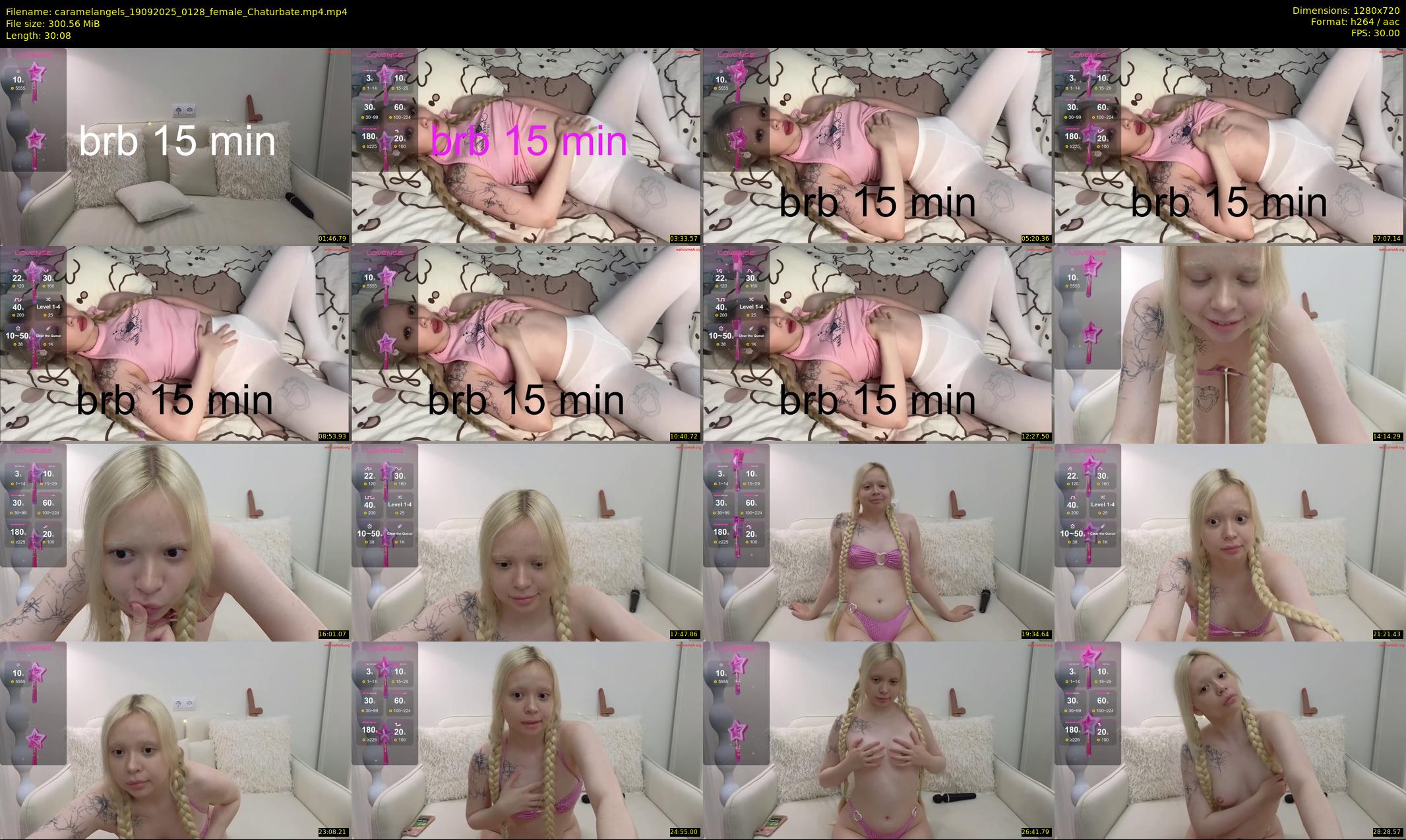 caramelangels — 31 minute Chaturbate female cam show recording, 720p, Sep 19, 2025