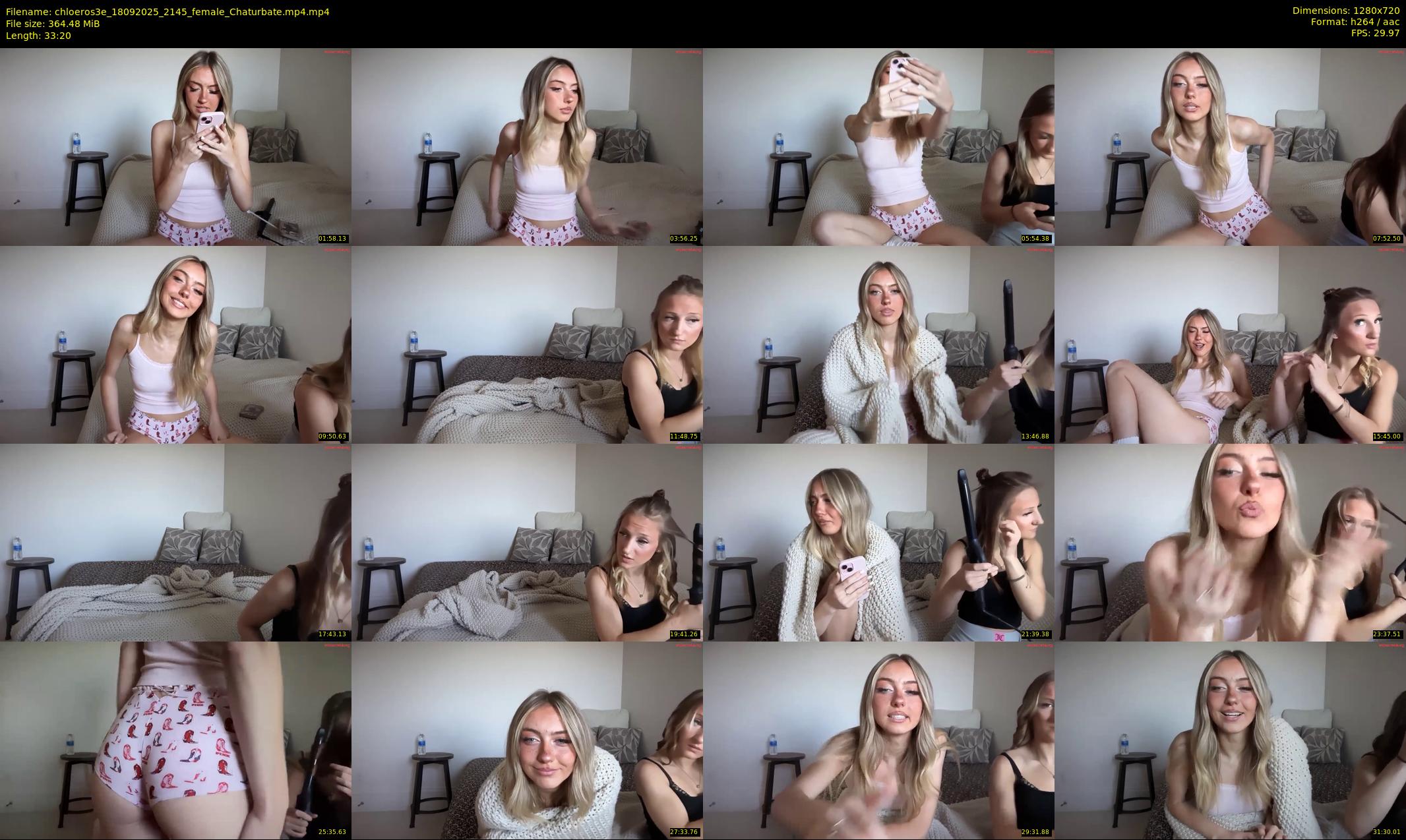 chloeros3e — 34 minute Chaturbate female cam show recording, 720p, Sep 18, 2025