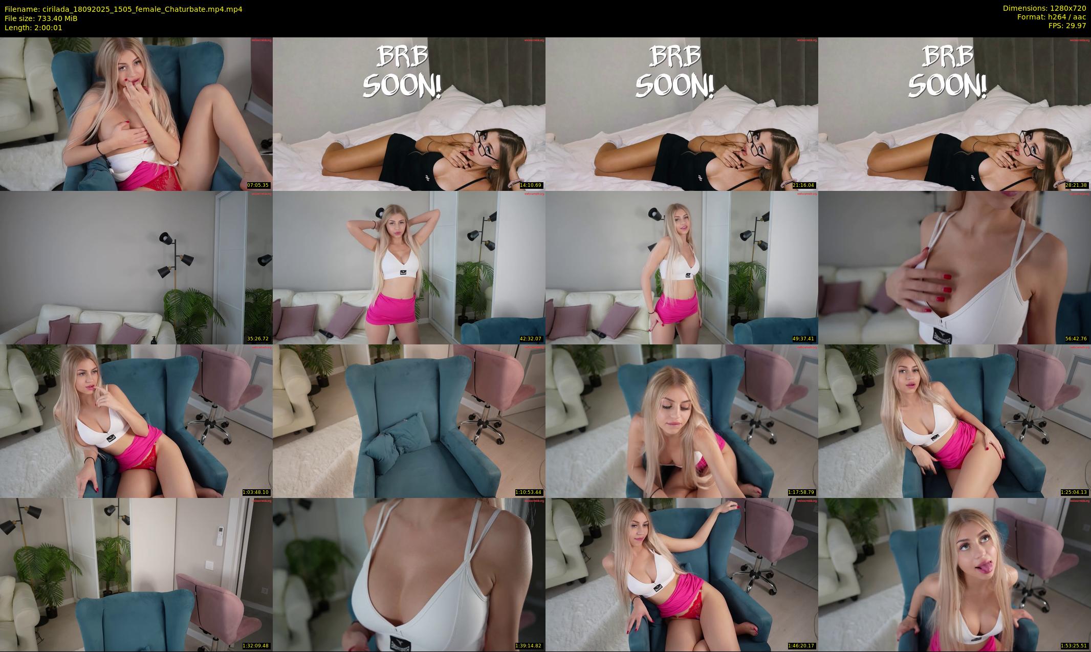 cirilada — 121 minute Chaturbate female cam show recording, 720p, Sep 18, 2025