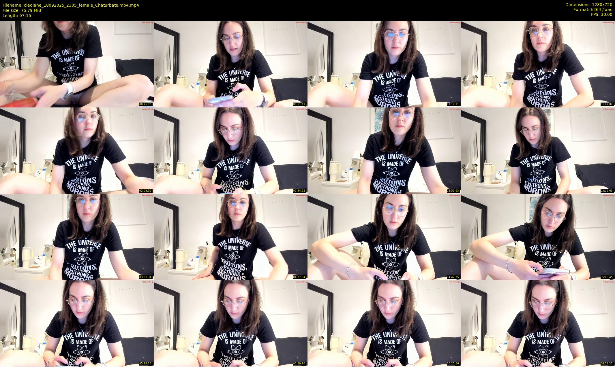 cleolane — 8 minute Chaturbate female cam show recording, 720p, Sep 18, 2025