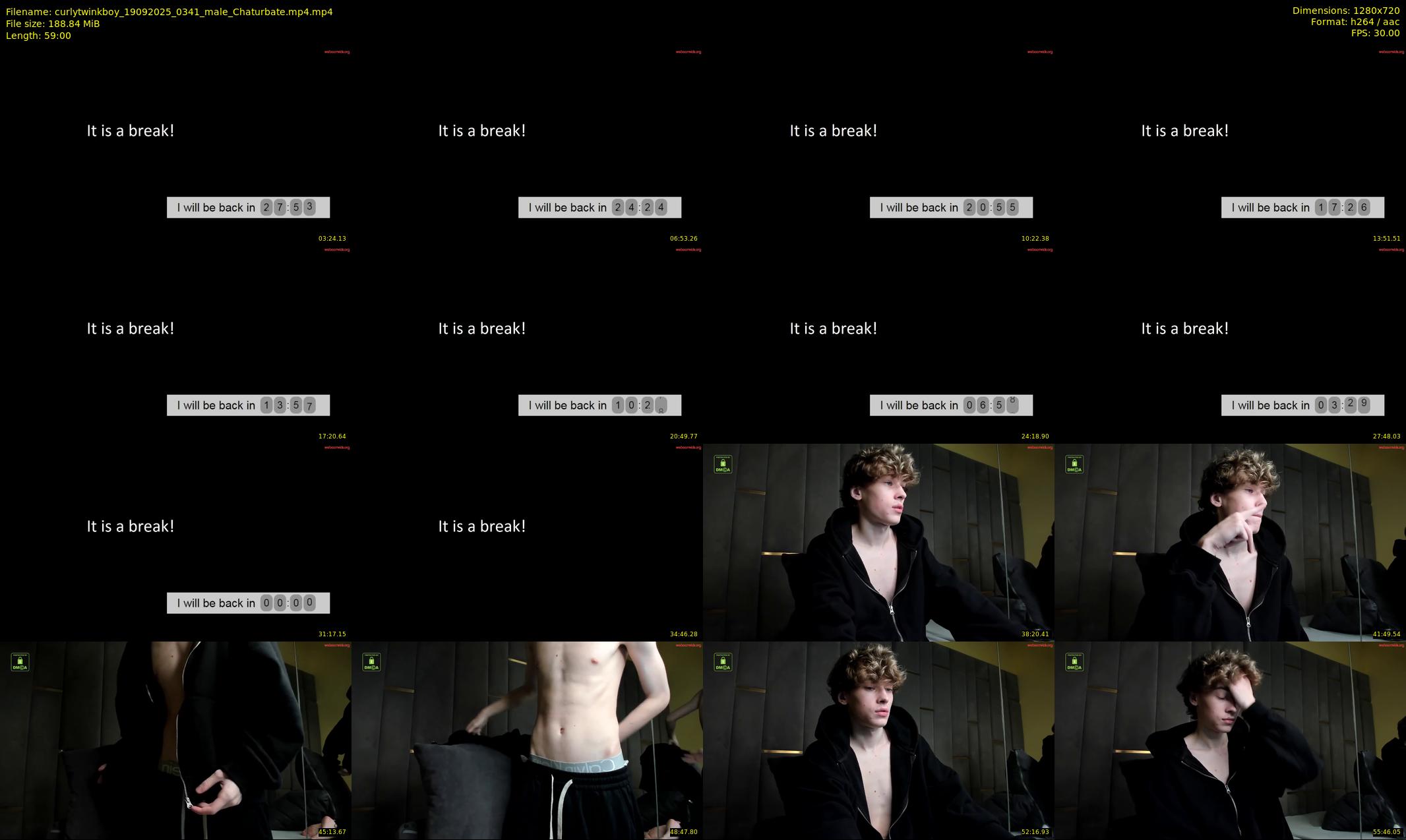 curlytwinkboy — 59 minute Chaturbate male cam show recording, 720p, Sep 19, 2025