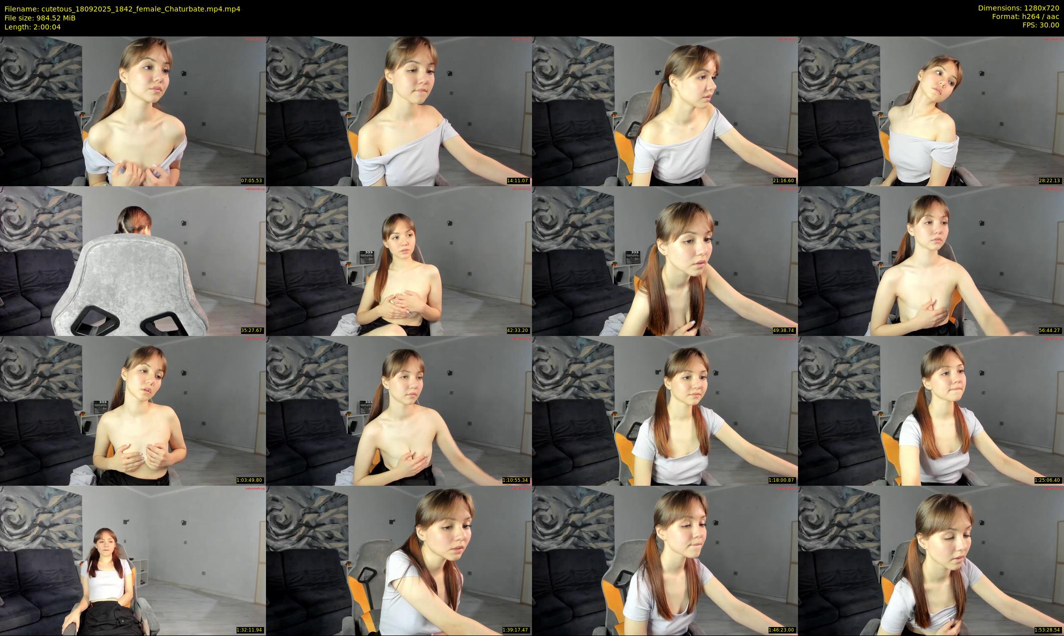 cutetous — 121 minute Chaturbate female cam show recording, 720p, Sep 18, 2025