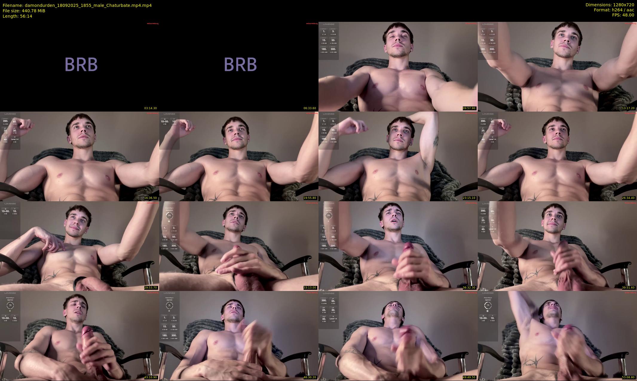 damondurden — 57 minute Chaturbate male cam show recording, 720p, Sep 18, 2025