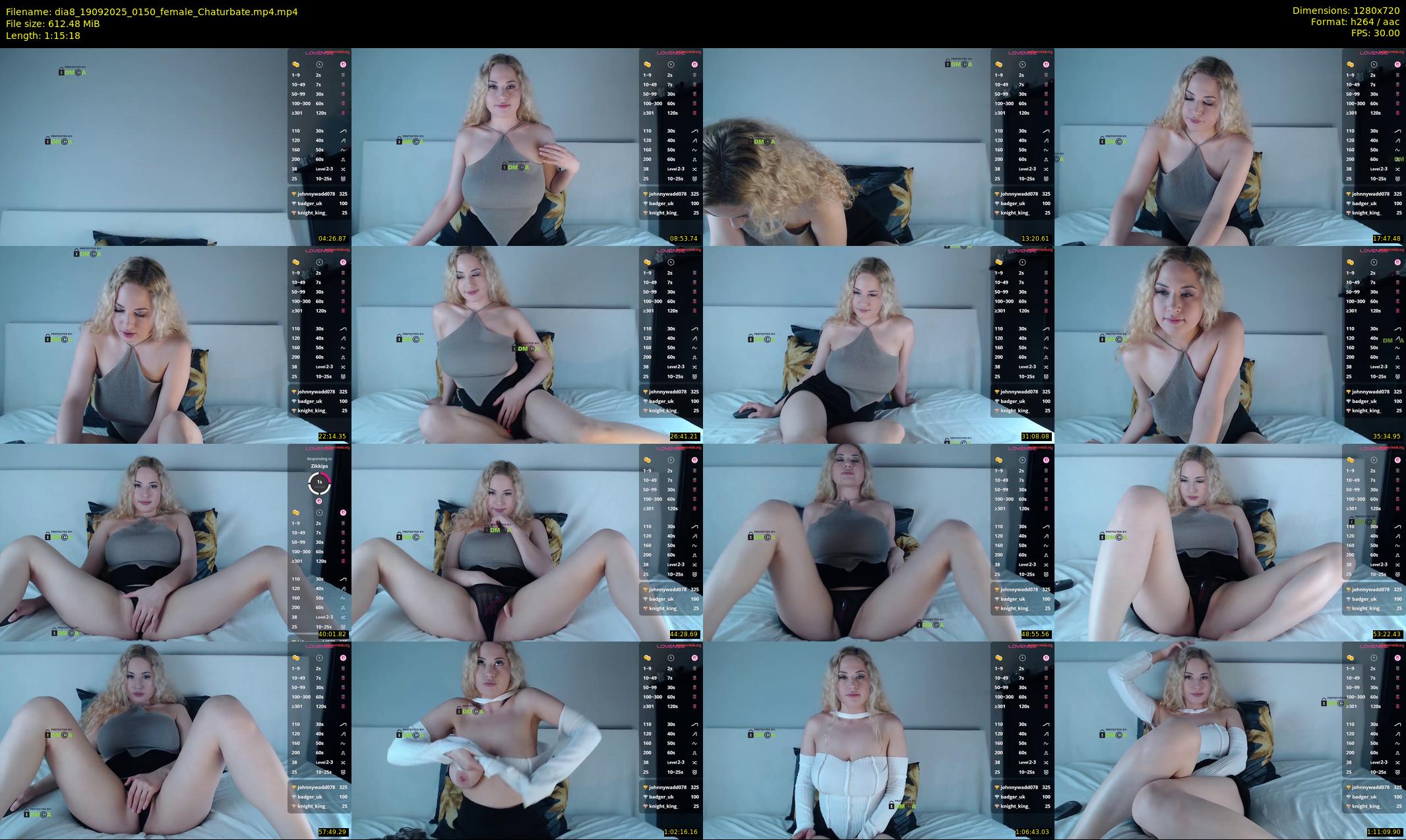 dia8 — 76 minute Chaturbate female cam show recording, 720p, Sep 19, 2025