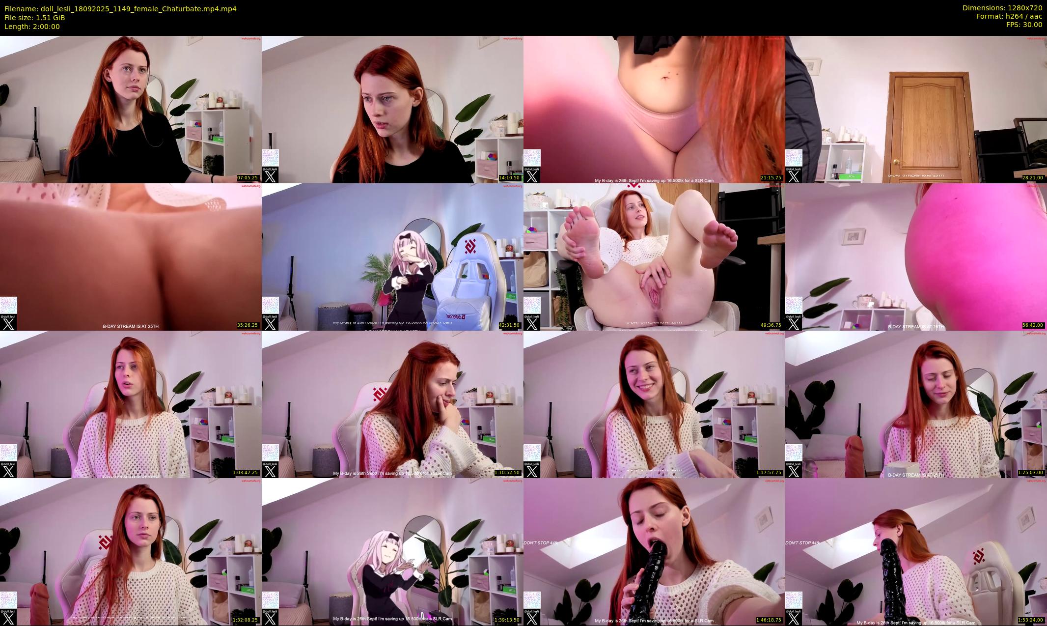 doll_lesli — 120 minute Chaturbate female cam show recording, 720p, Sep 18, 2025
